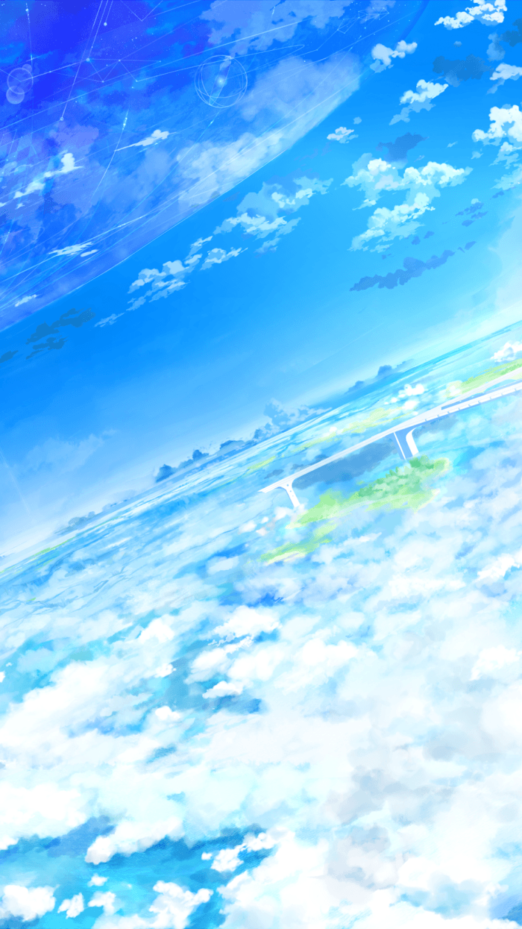 750x1334 Anime Sky Mobile 4k Wallpaper