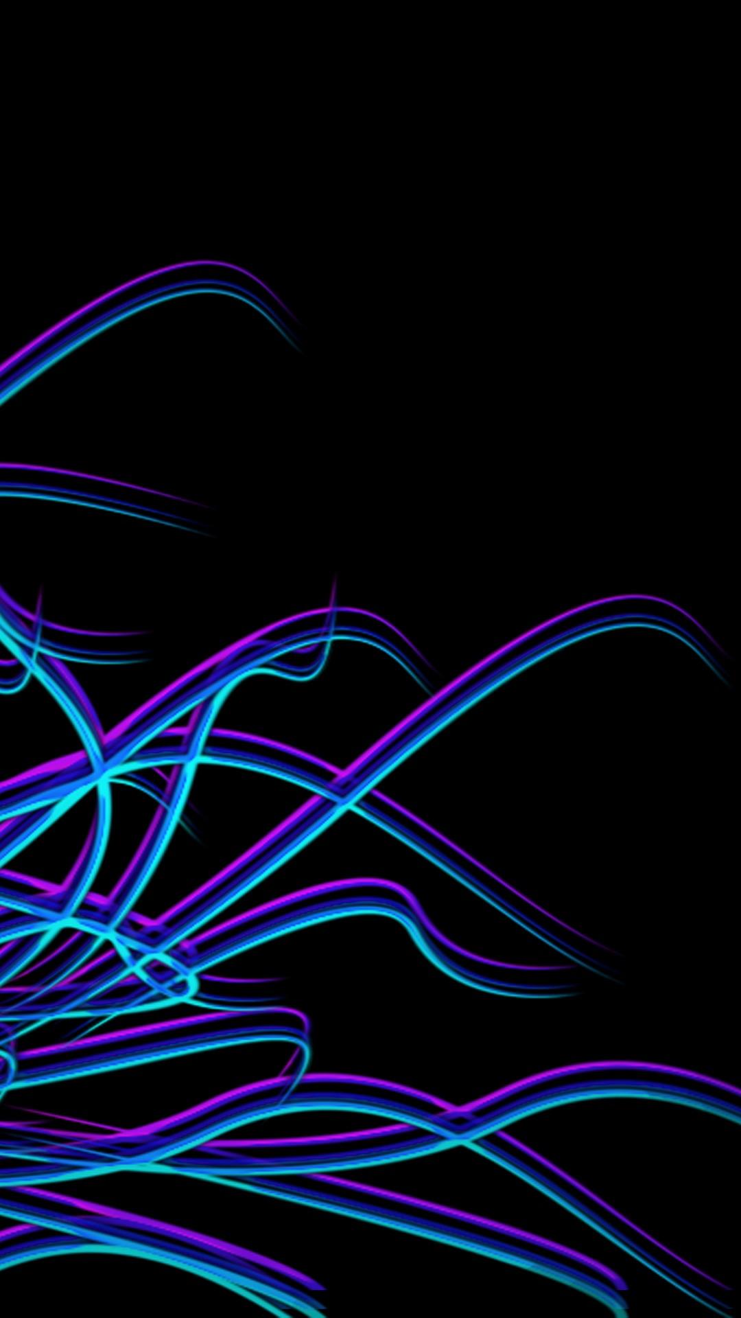 1080x1920 Blue Neon iPhone 8 Wallpaper 3D iPhone Wallpaper