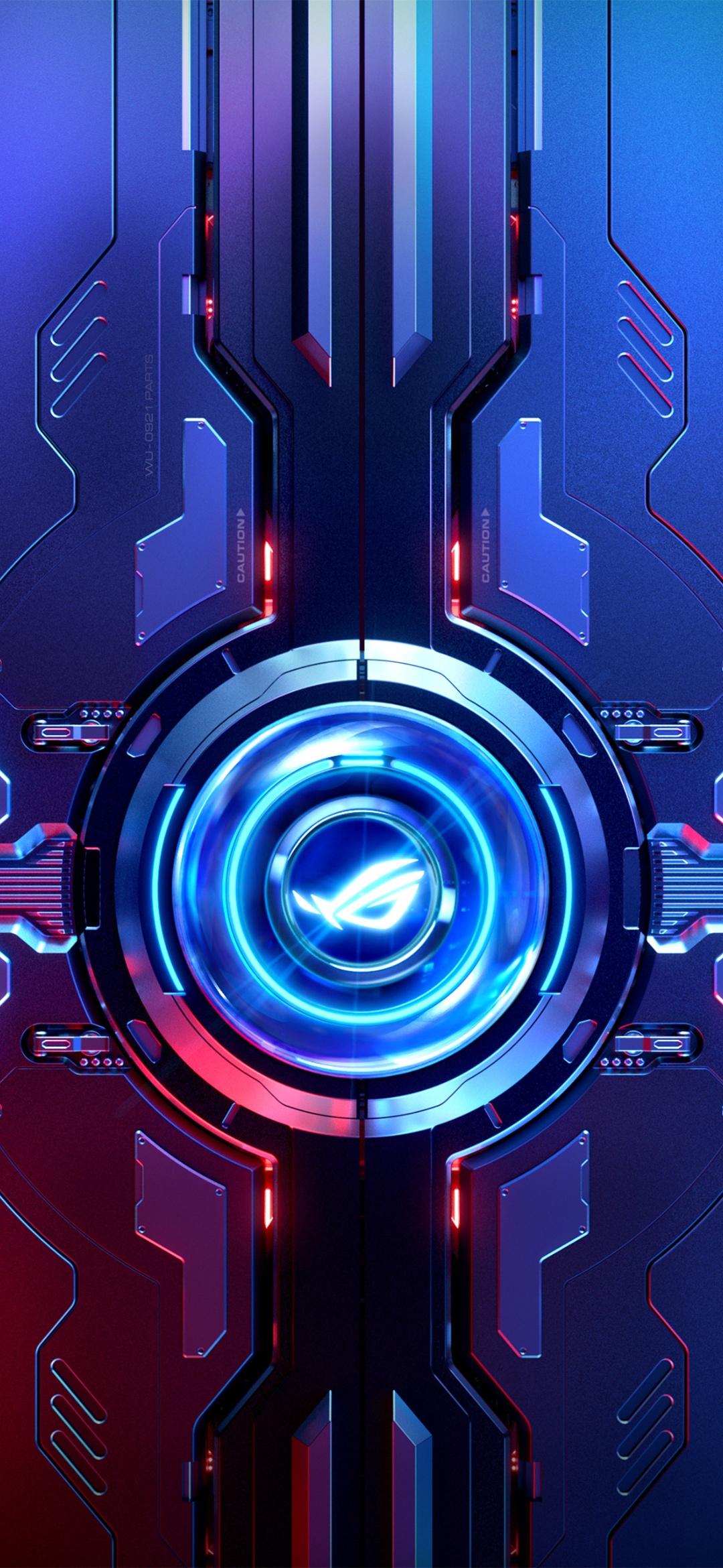 1080x2340 Wallpaper ROG Phone, Rog Phone Asus, Light, Purple, Background Free Image