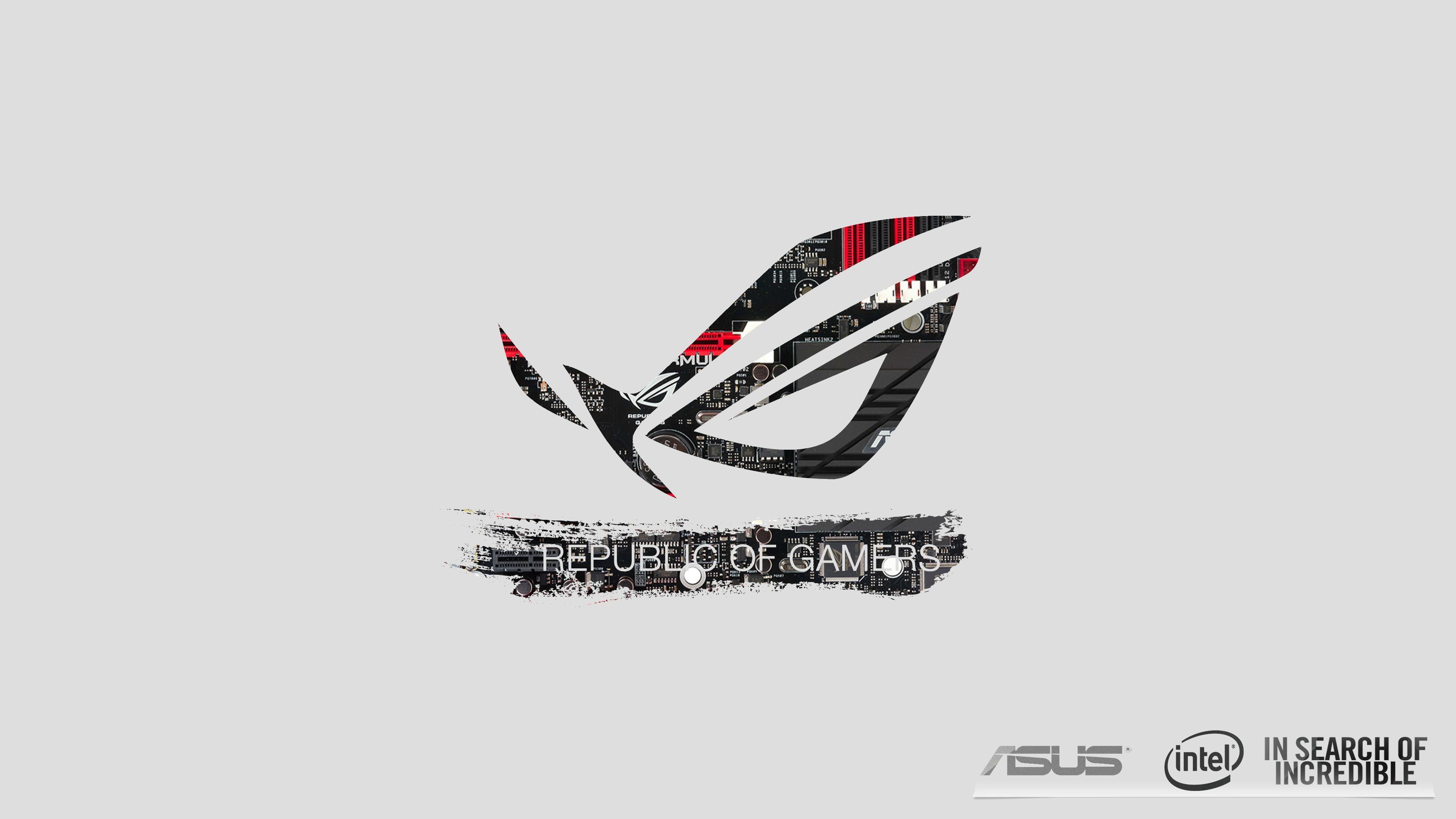 3840x2160 Republic Of Gamers Photo Download Free Data Src Full Rog Wallpaper White