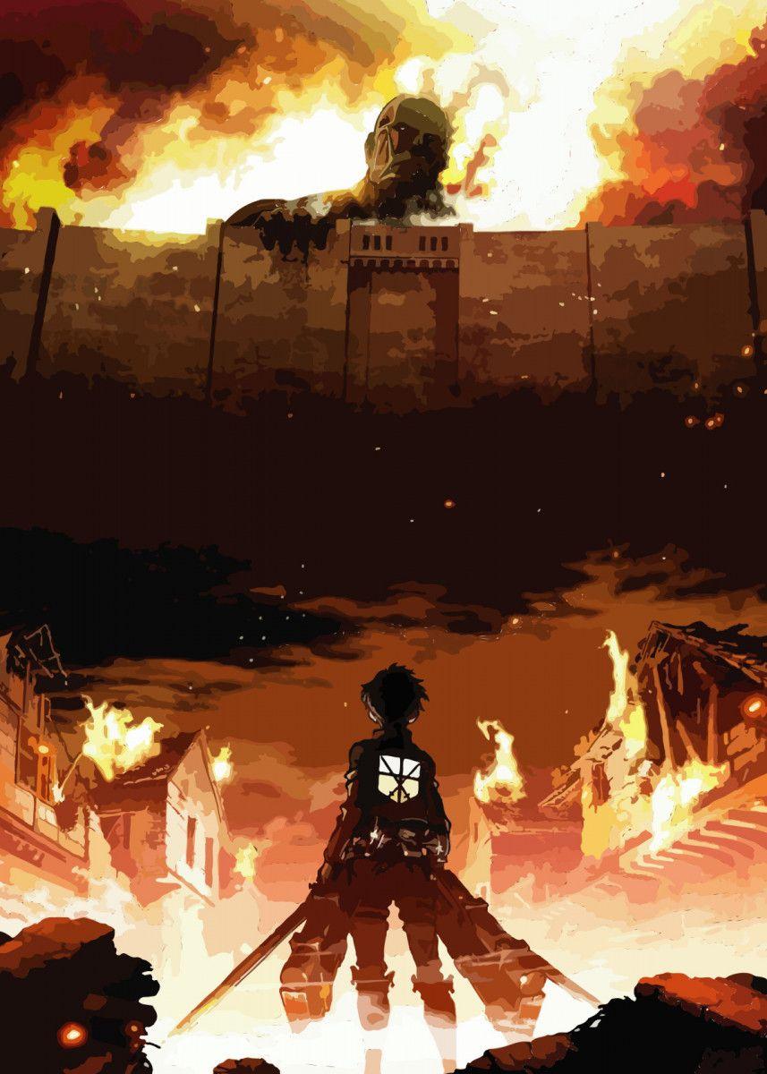 857x1200 attack on titan season 1' Poster Print by WallArt. Displate. Attack on titan season, Attack on titan art, Attack on titan aesthetic