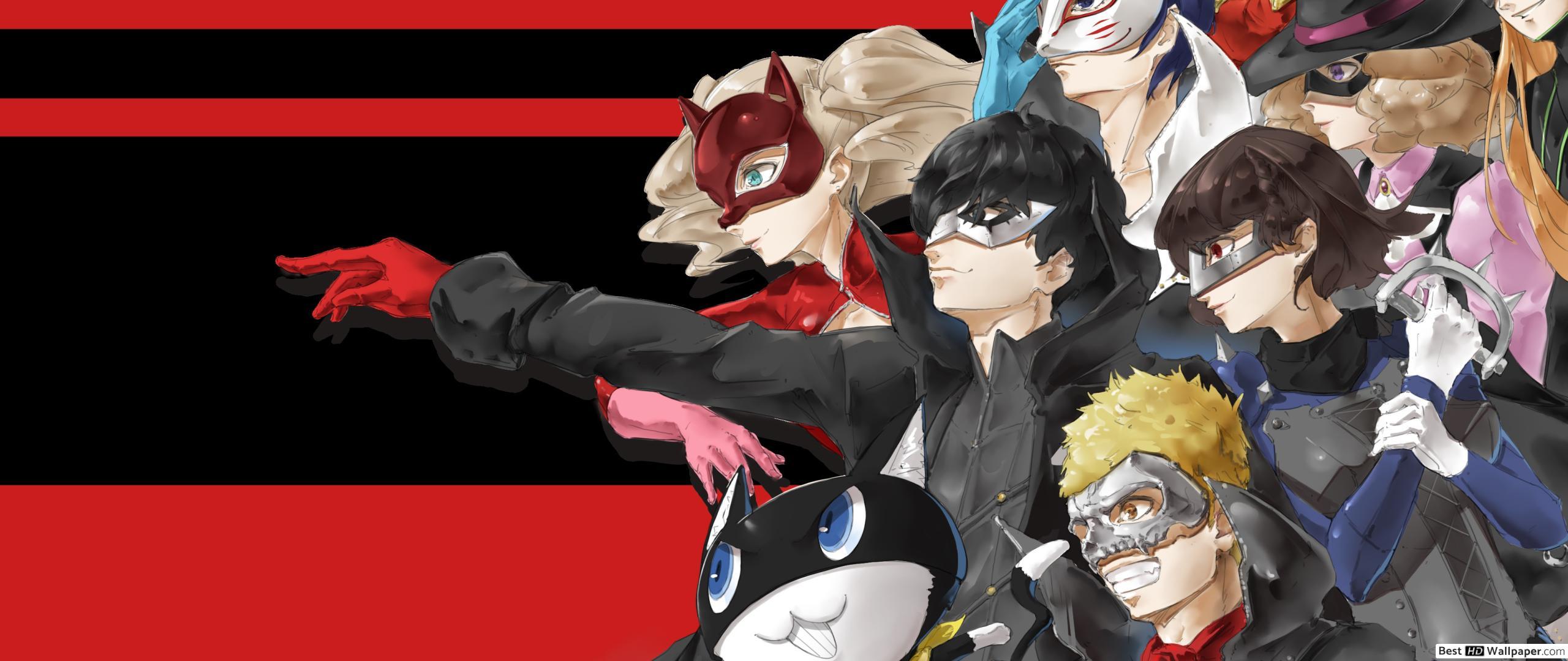 2560x1080 Persona 5 The Animation (All Characters) HD wallpaper download