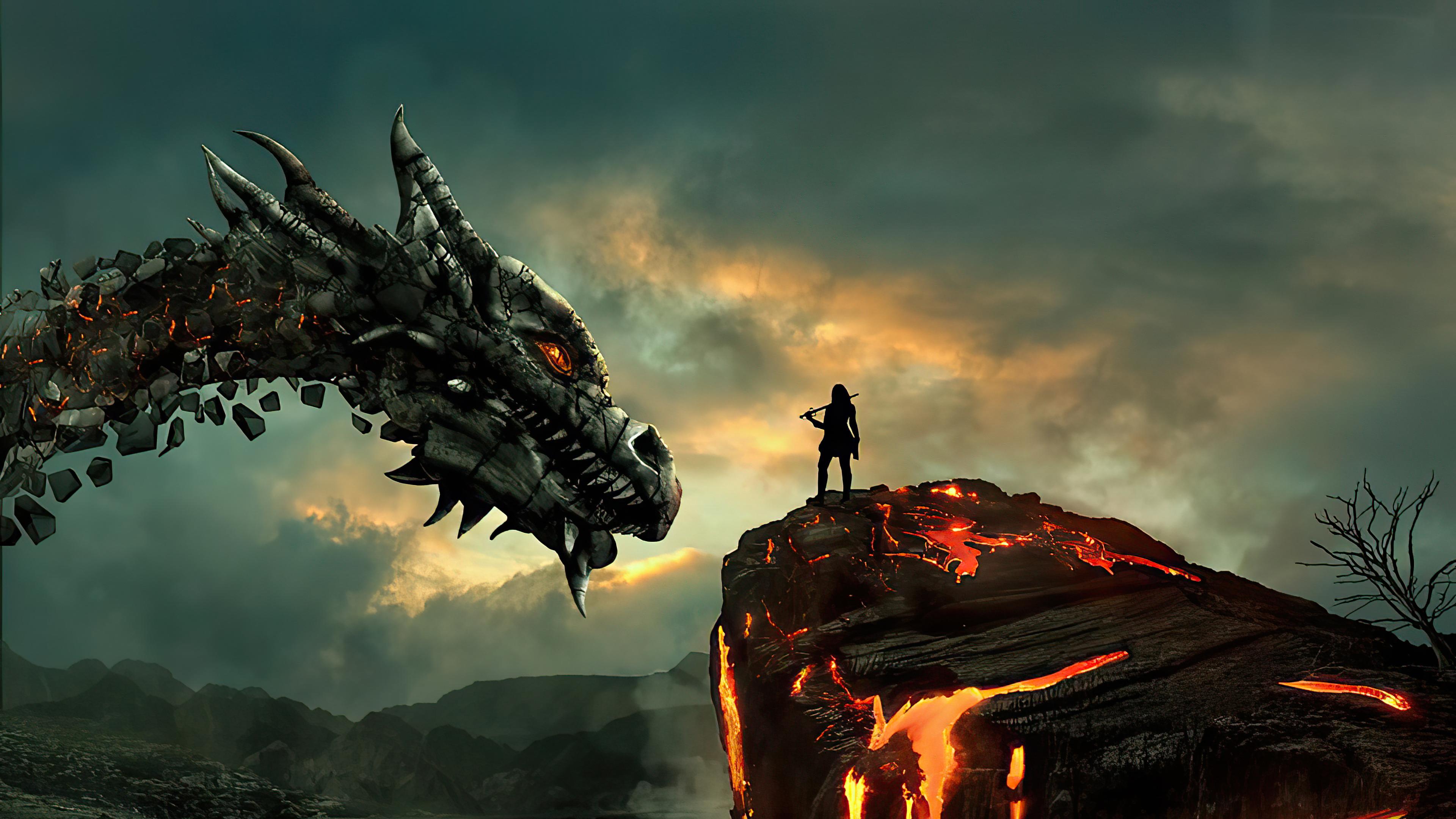 3840x2160 Wallpaper 4k Dragon Lava Site 4k Wallpaper