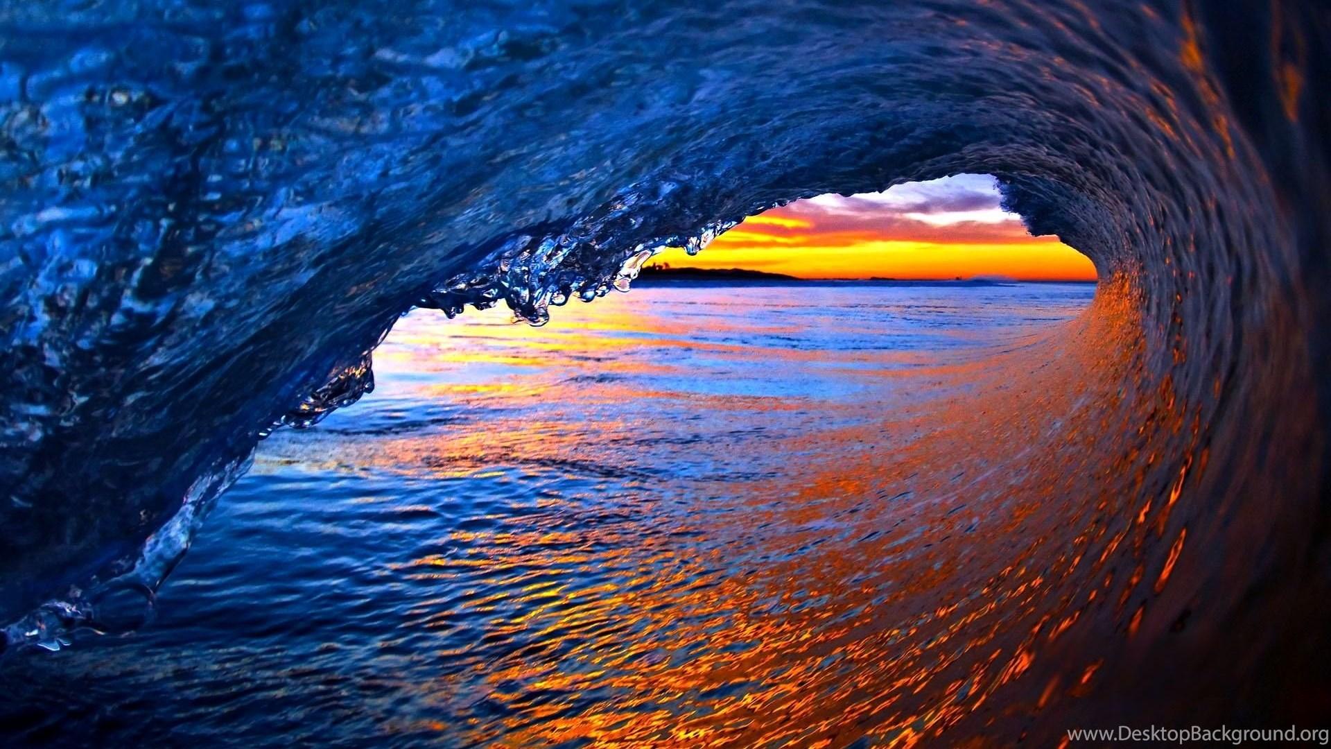 1920x1080 Download Beach Waves Wallpaper HD Desktop Background