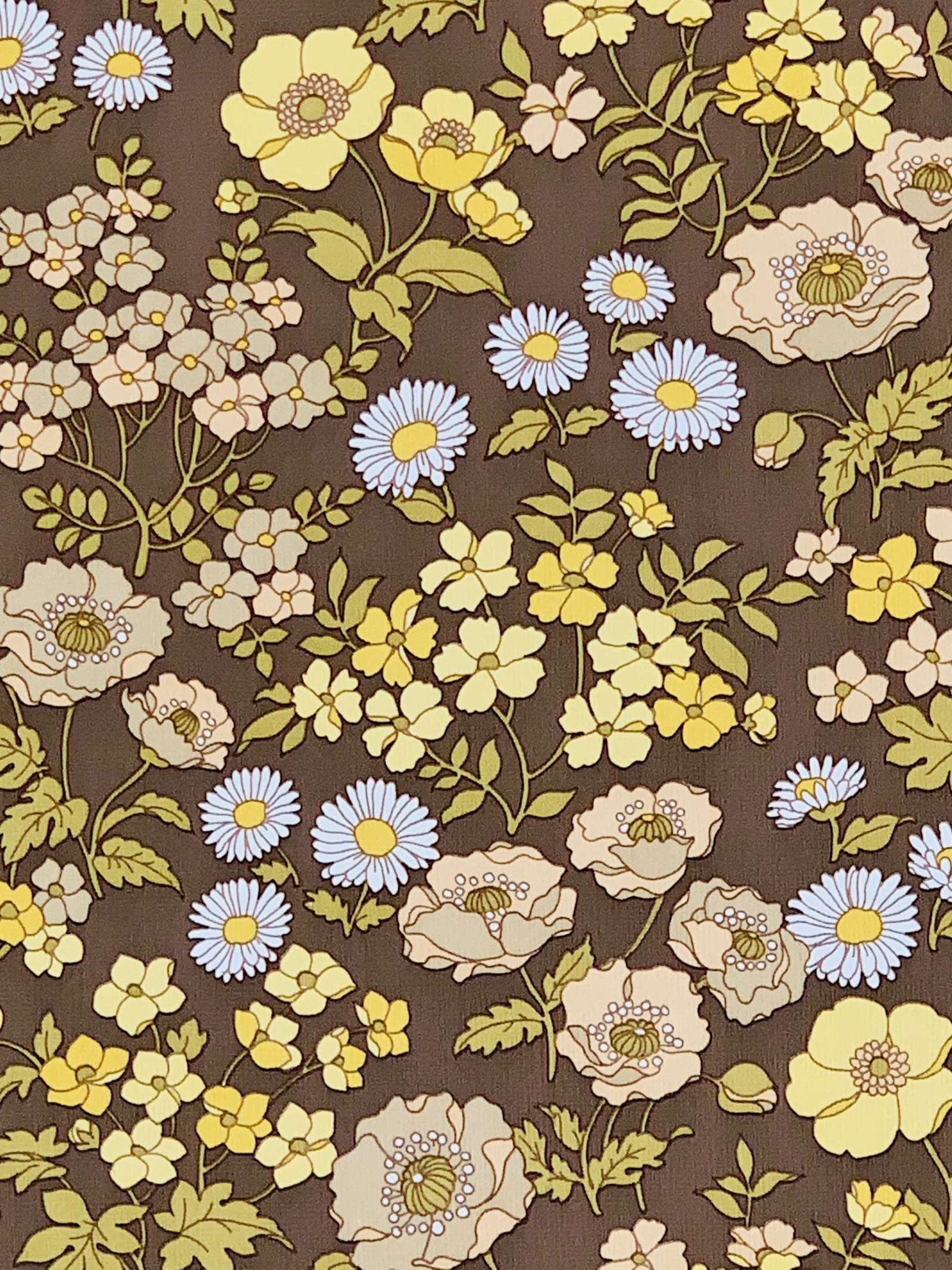 1600x2134 Vintage Wallpaper Shop. Vintage Brown Floral Wallpaper