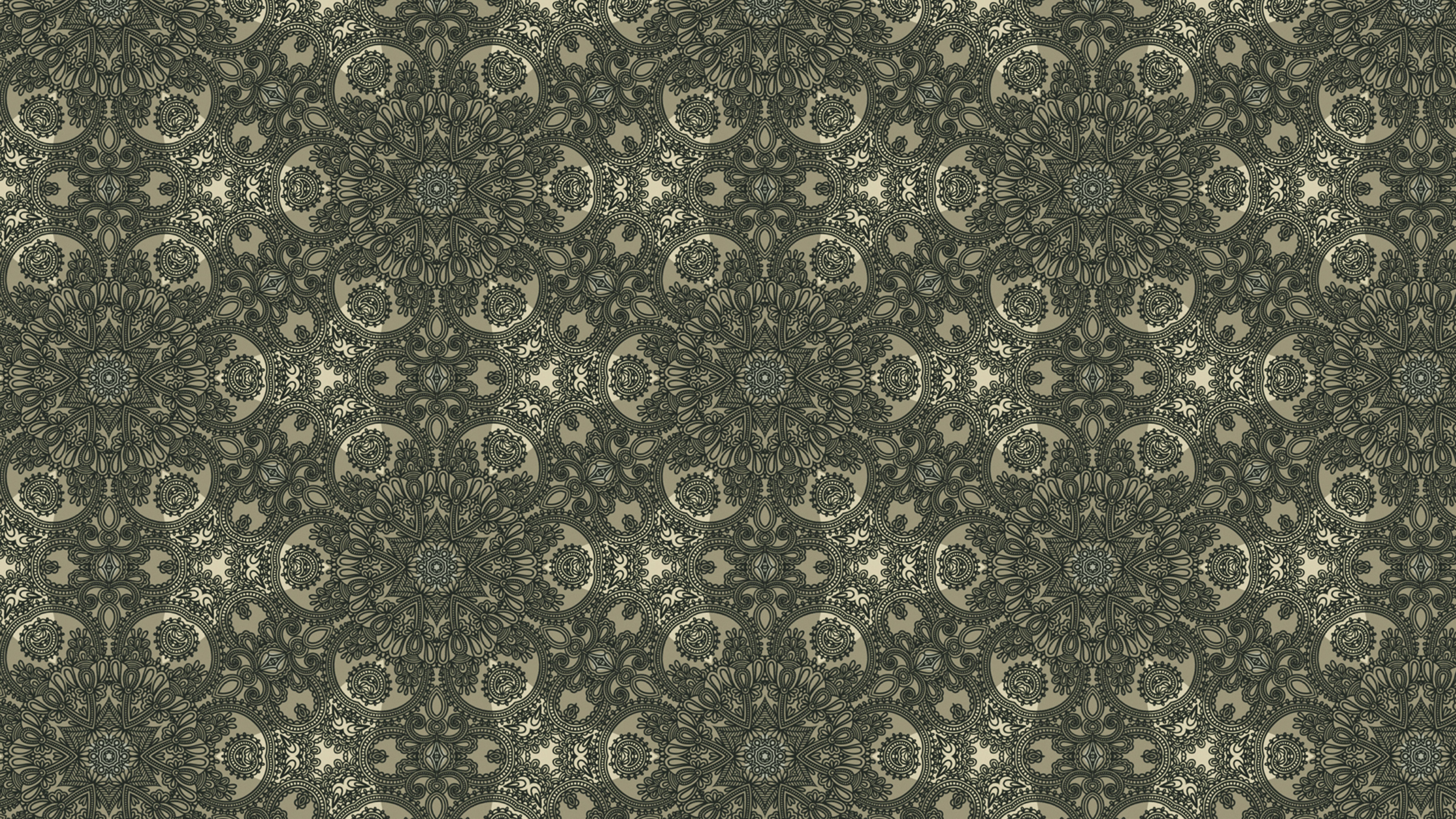 8000x4500 Free Brown and Green Vintage Floral Wallpaper Background