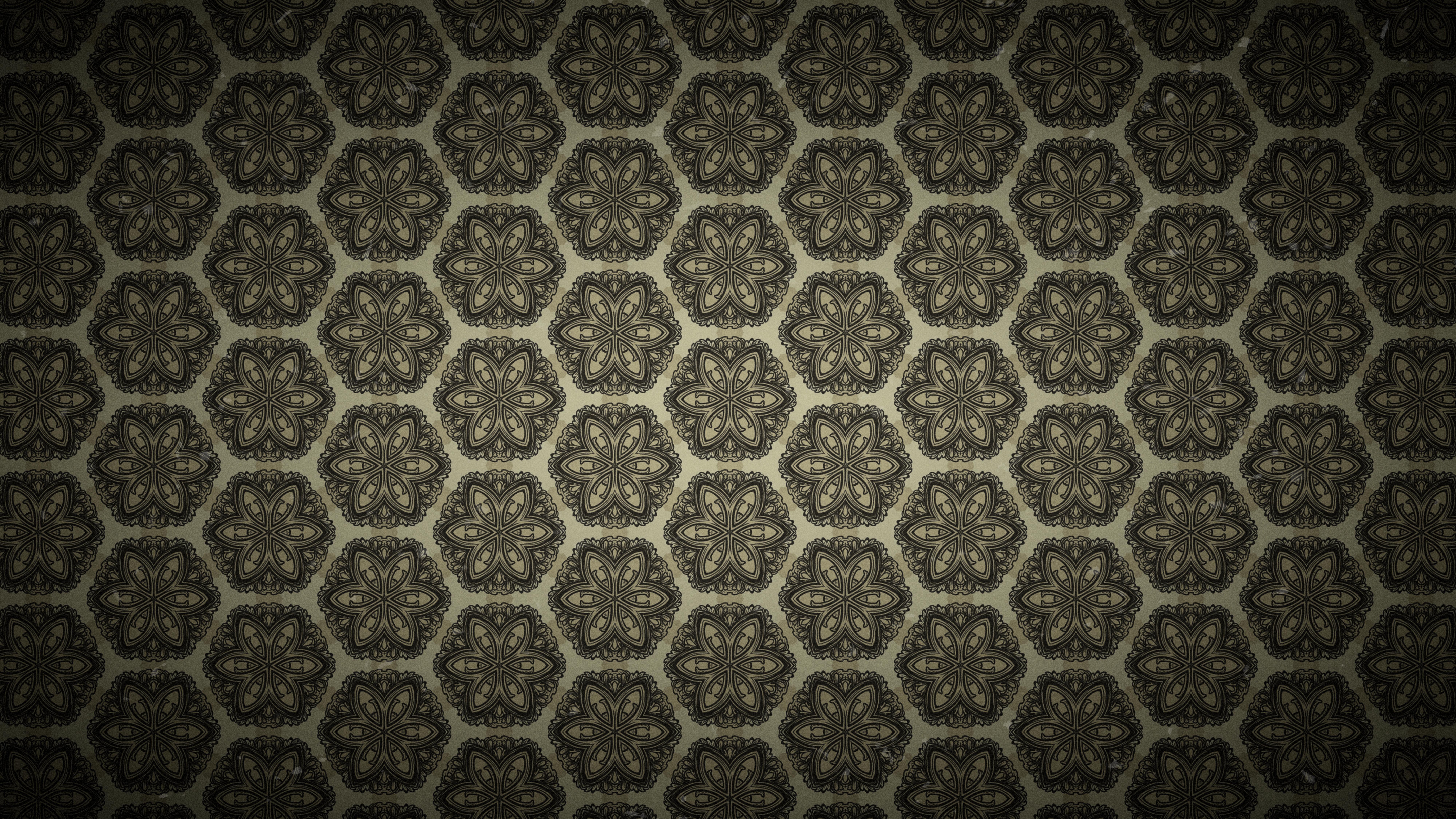 8000x4500 Free Dark Brown Vintage Flower Background Pattern