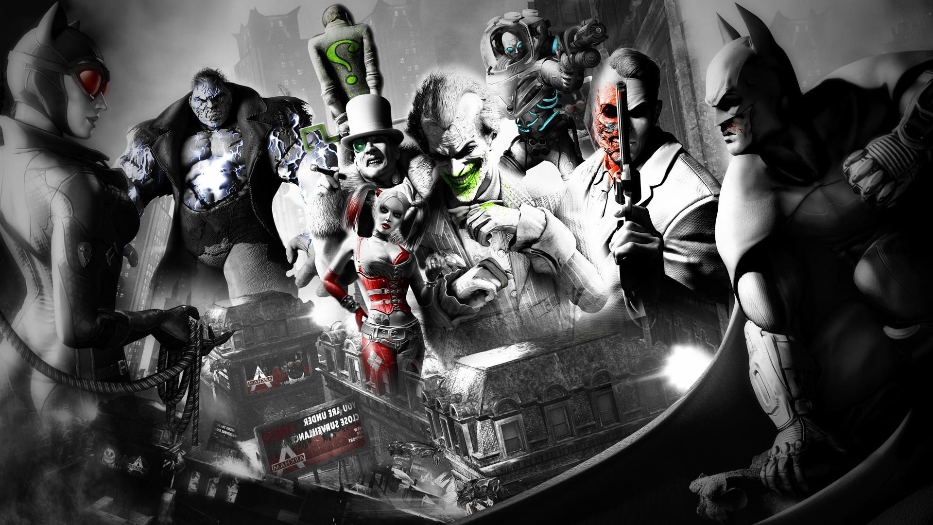 1920x1080 Batman, Joker, Video Games, Batman: Arkham City, Rocksteady Studios, Robin ( character), Catwoman, Mr. Freeze, The Riddler, Two Face Wallpaper HD / Desktop