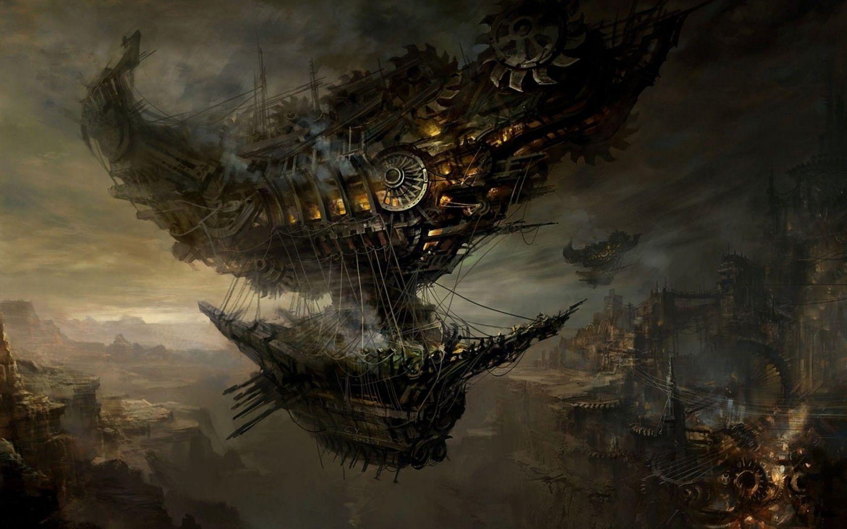 1680x1050 Airship. Steampunk wallpaper, Steampunk ship, Steampunk art