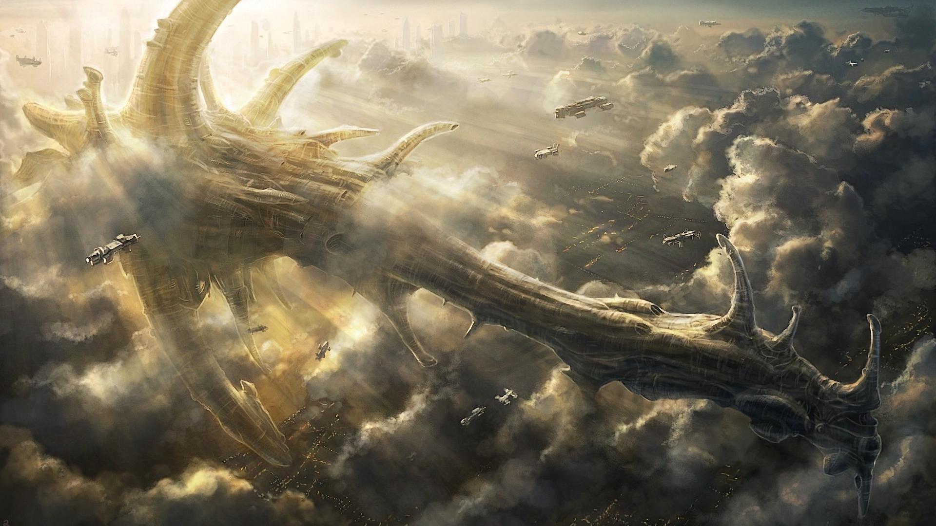 1920x1080 Airship Wallpaper