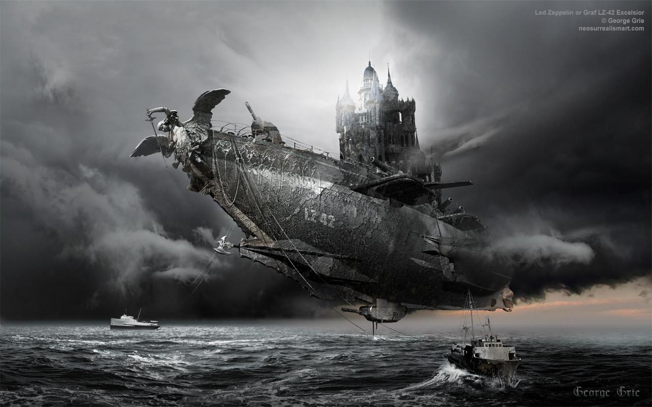 1280x800 Led Zeppelin Or Graf LZ 42 Excelsior: Surreal Art Print, Poster, Book, Desktop Wallpaper