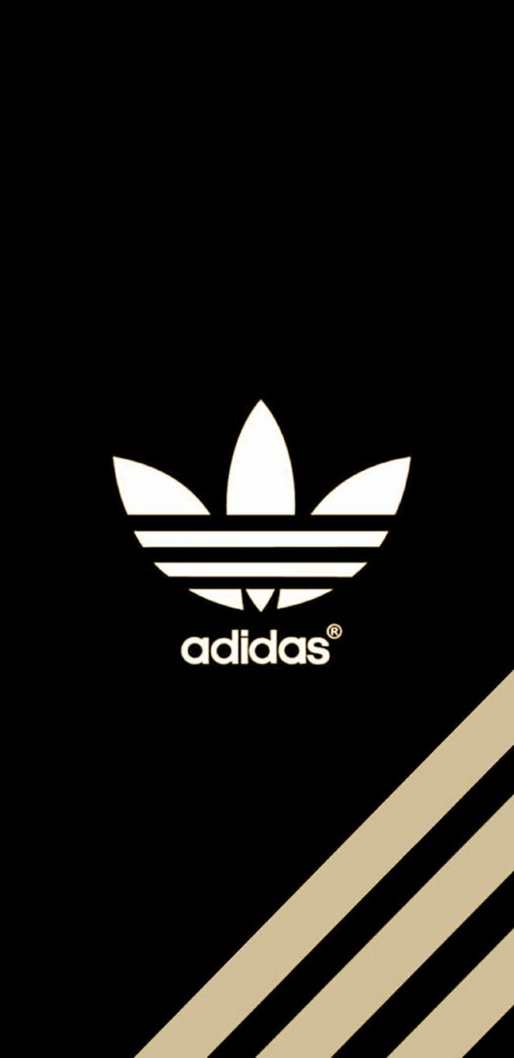 1018x2094 Adidas 3 Stripe Logo Wallpaper