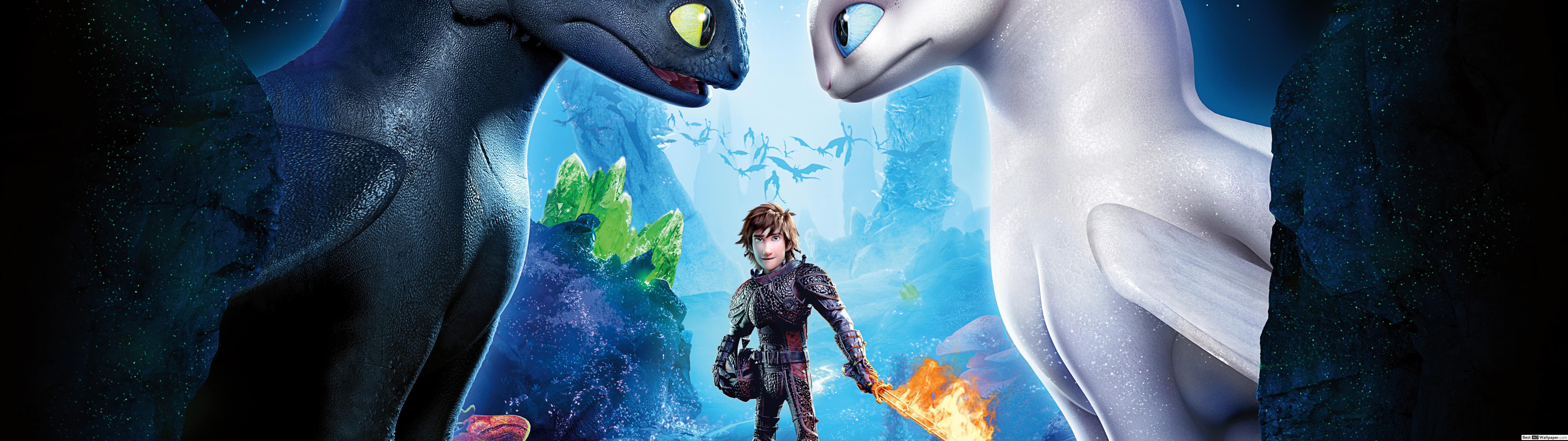 5760x1620 How to train your dragon 3: The hidden world HD wallpaper download