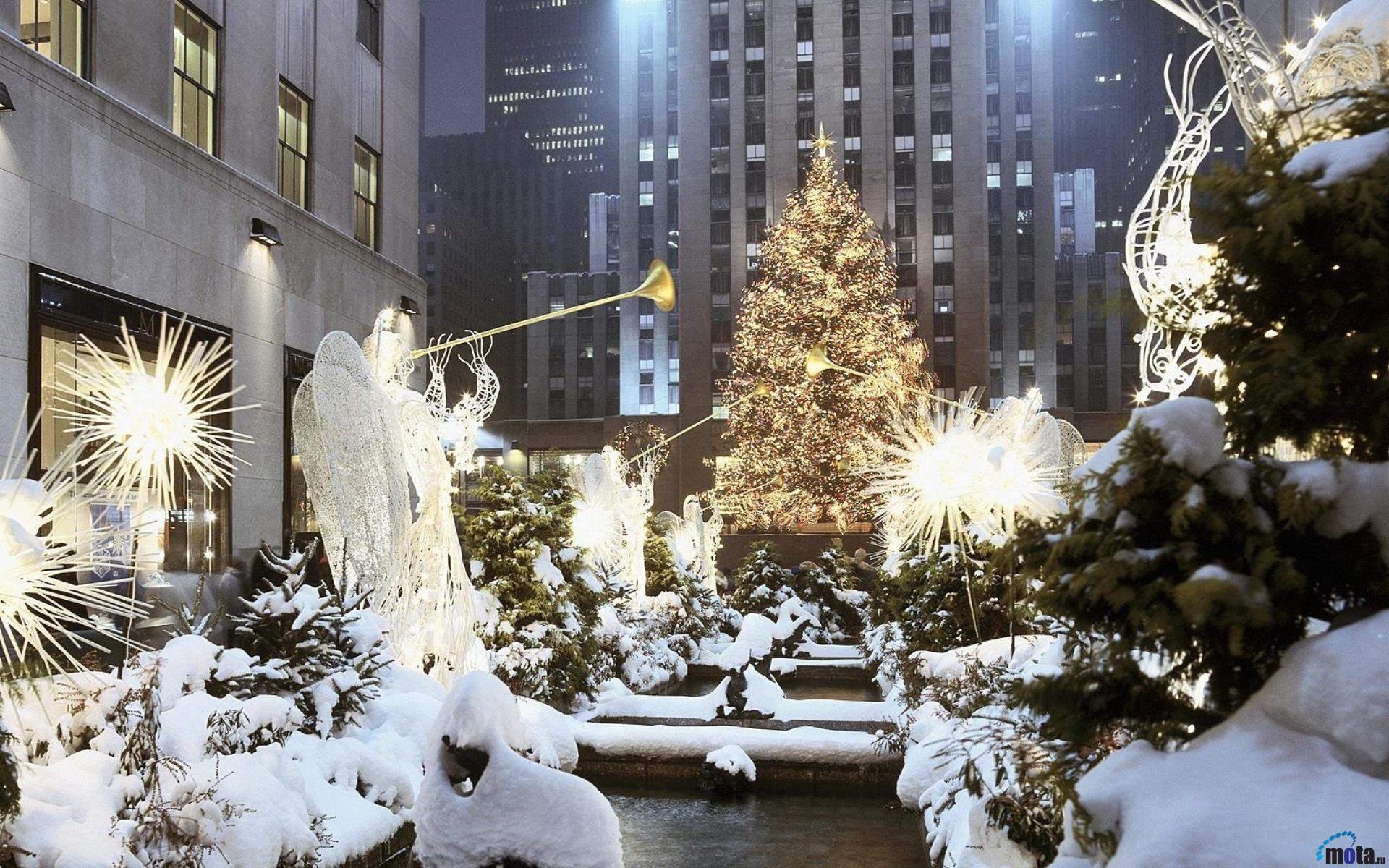 1920x1200 NYC Christmas Wallpaper