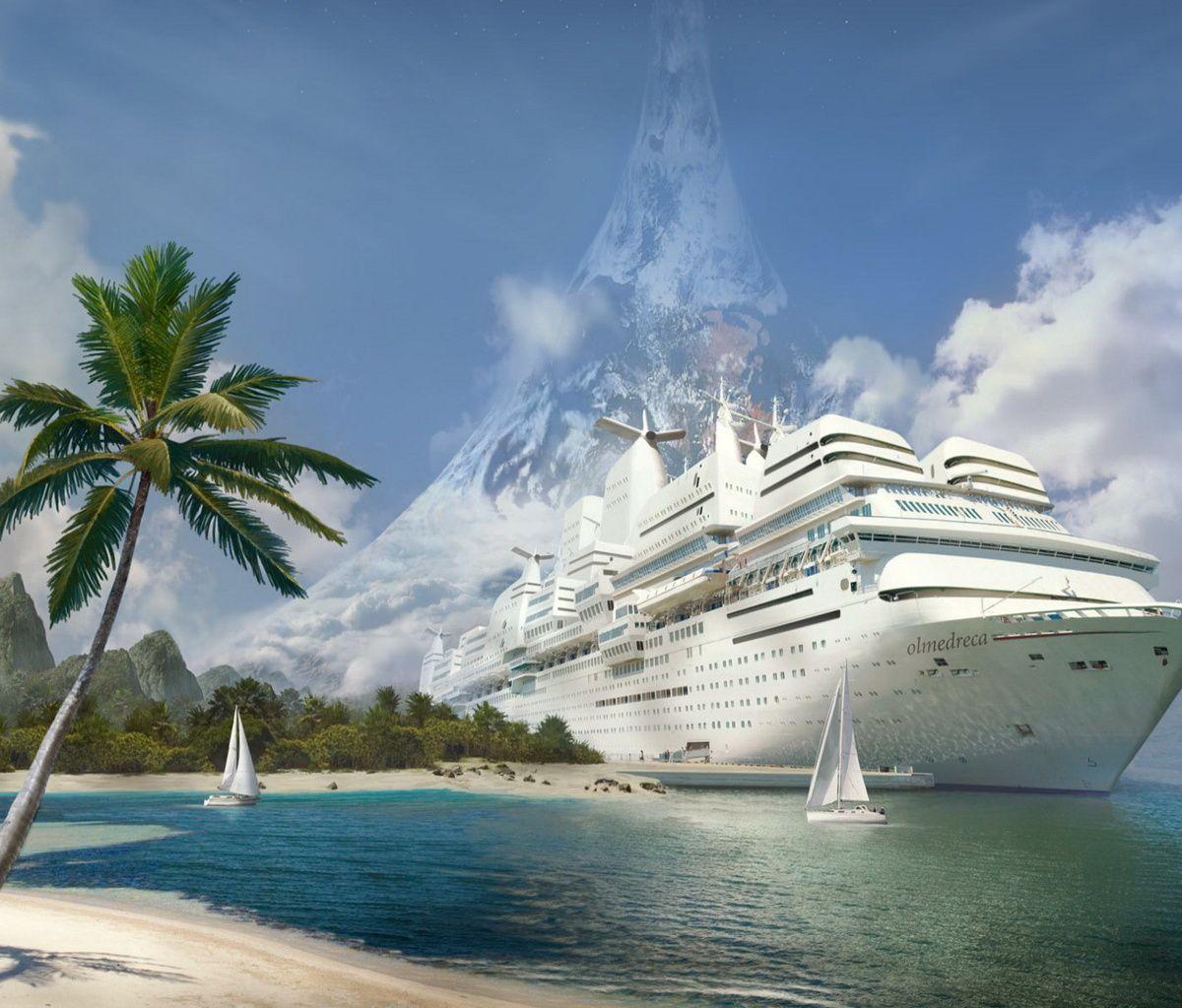 1200x1024 wallpaper for mobiles, water transportation, cruise ship, ship, vehicle, passenger ship, boat, sky, luxury yacht, watercraft, caribbean