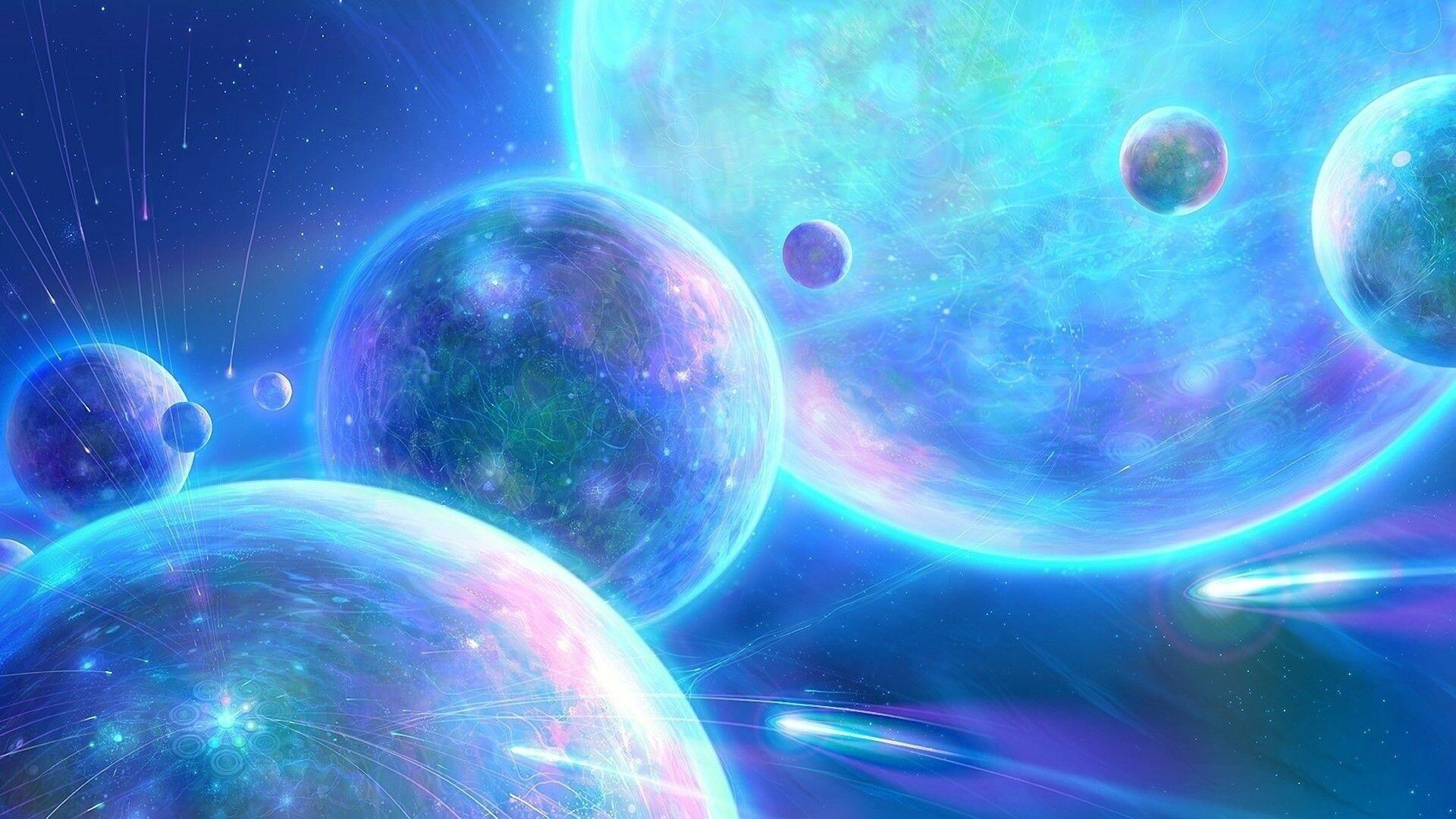 1920x1080 Blue Universe Space Wallpaper: HD, 4K, 5K for PC and Mobile. Download free image for iPhone, Android