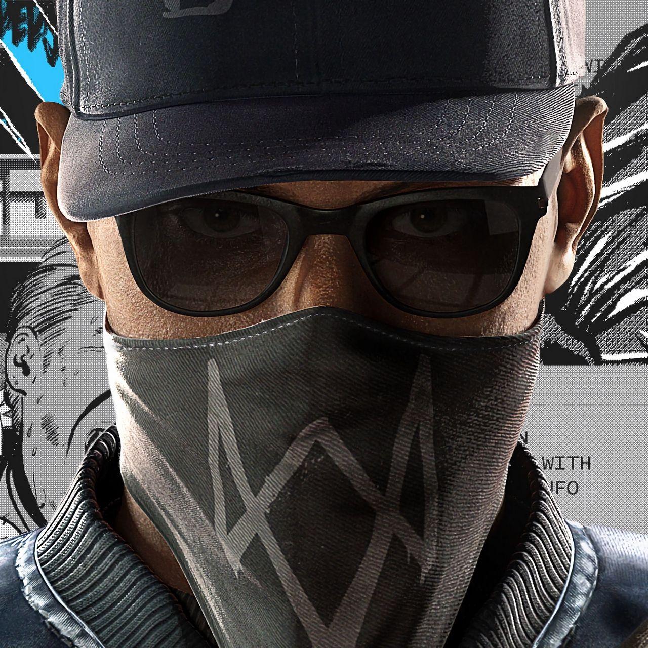 1280x1280 Download wallpaper 1280x1280 watch dogs marcus holloway, face