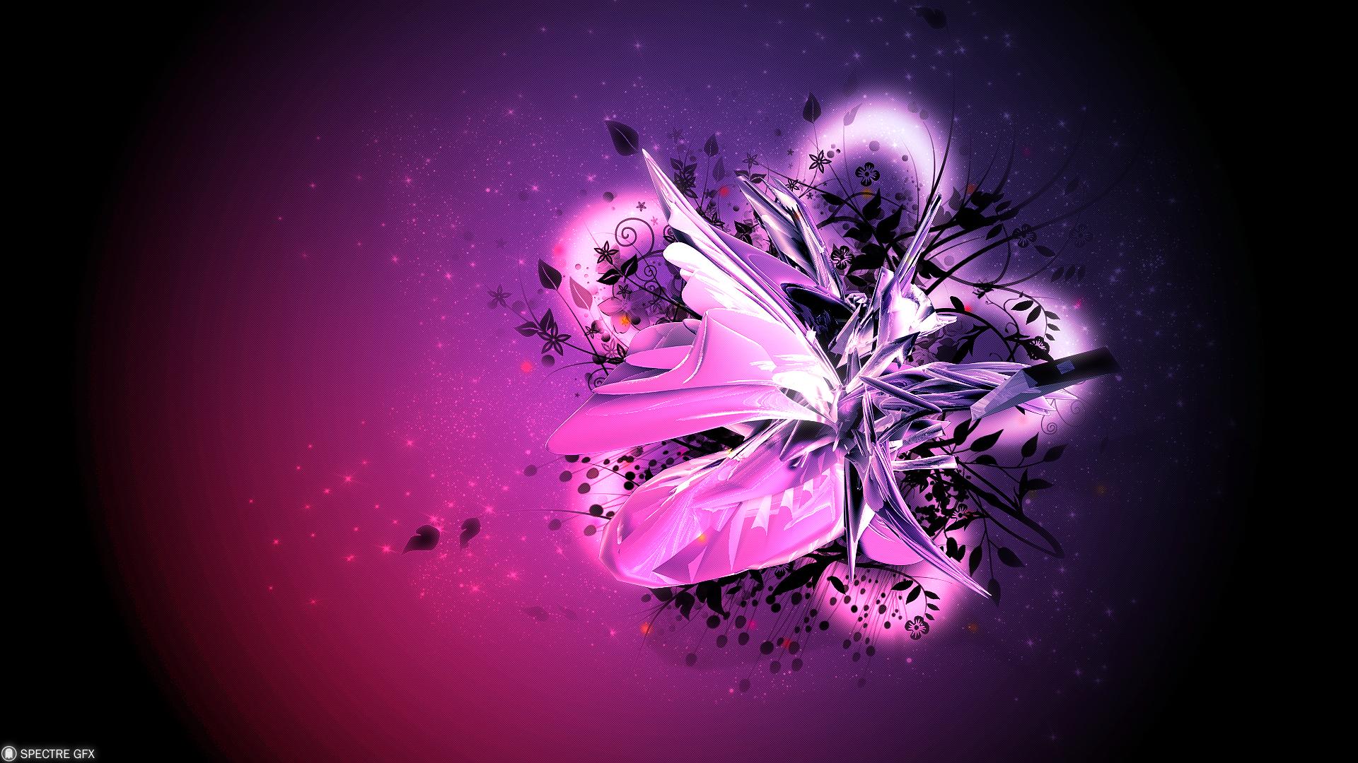 Black and Pink Abstract Flowers Wallpapers - Top Free Black and Pink ...