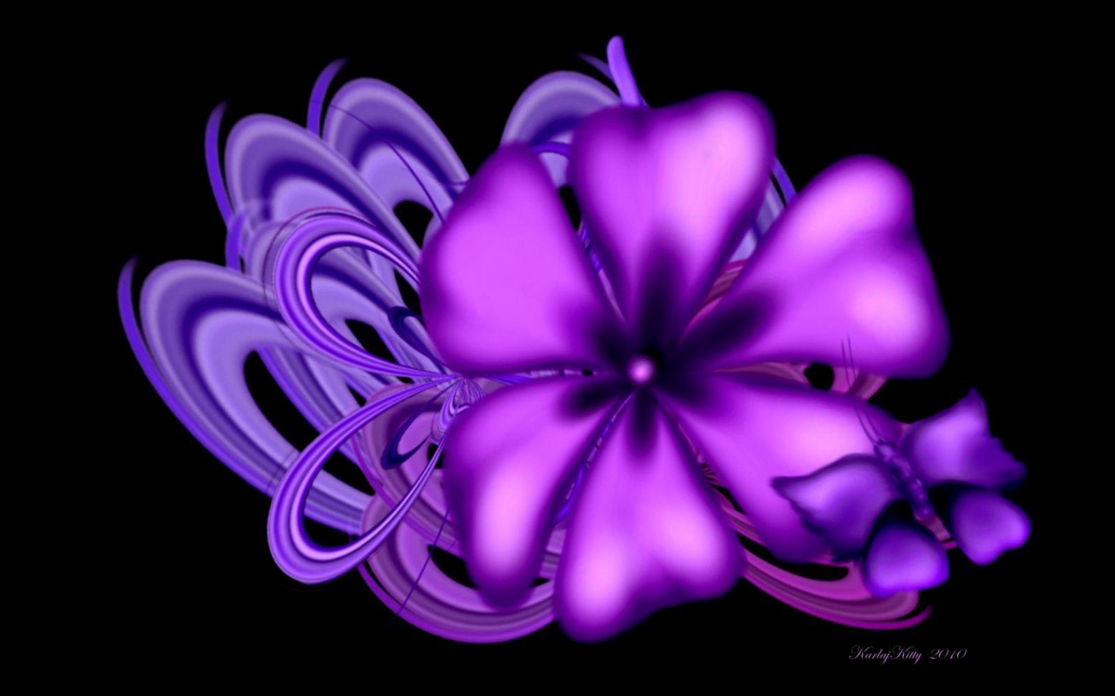 1596x997 Wallpaper Pink And Black Purple Flower Abstract Paint