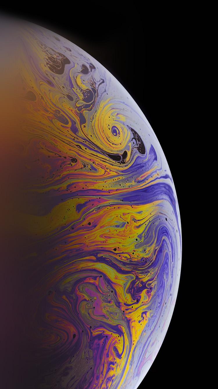 750x1334 Apple Bubble Rainbow Iphone Xs Max Art Dark