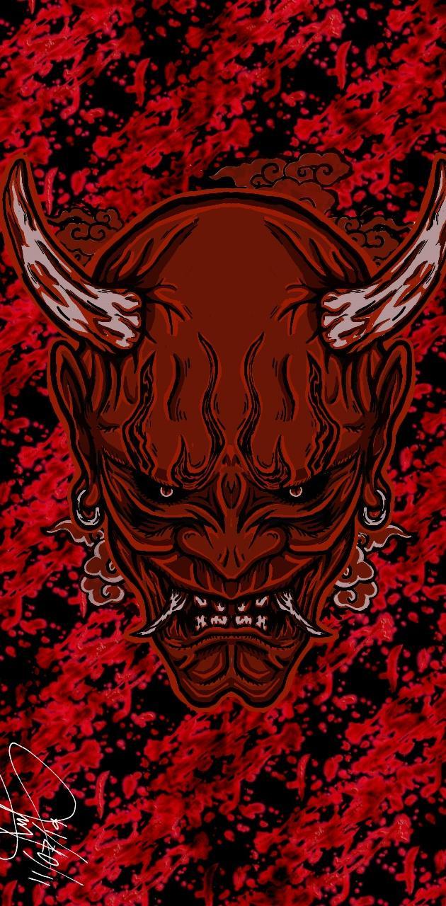 630x1280 Oni mask wallpaper