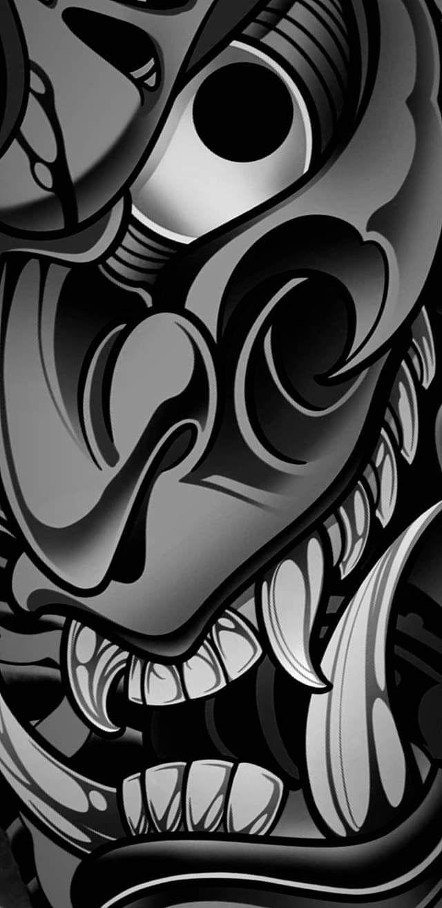 640x1315 Japanese Demon Wallpaper
