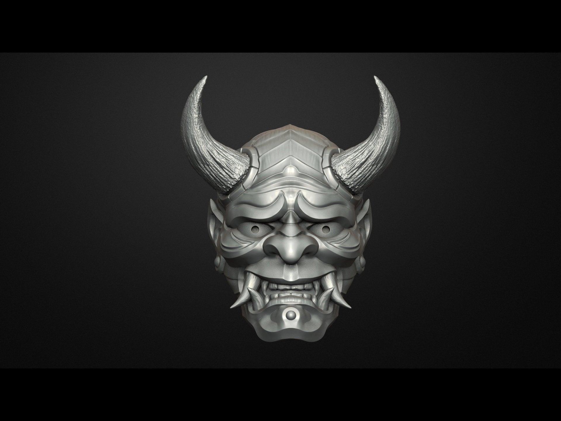 1920x1440 Traditional Japanese Hannya Mask Magnet Oni MaskSamurai Mask