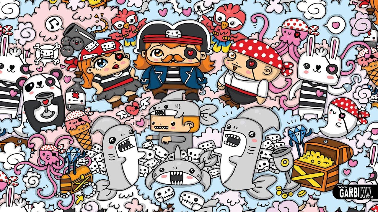 1280x720 Cute Pirates Graffiti and Cute Doodles