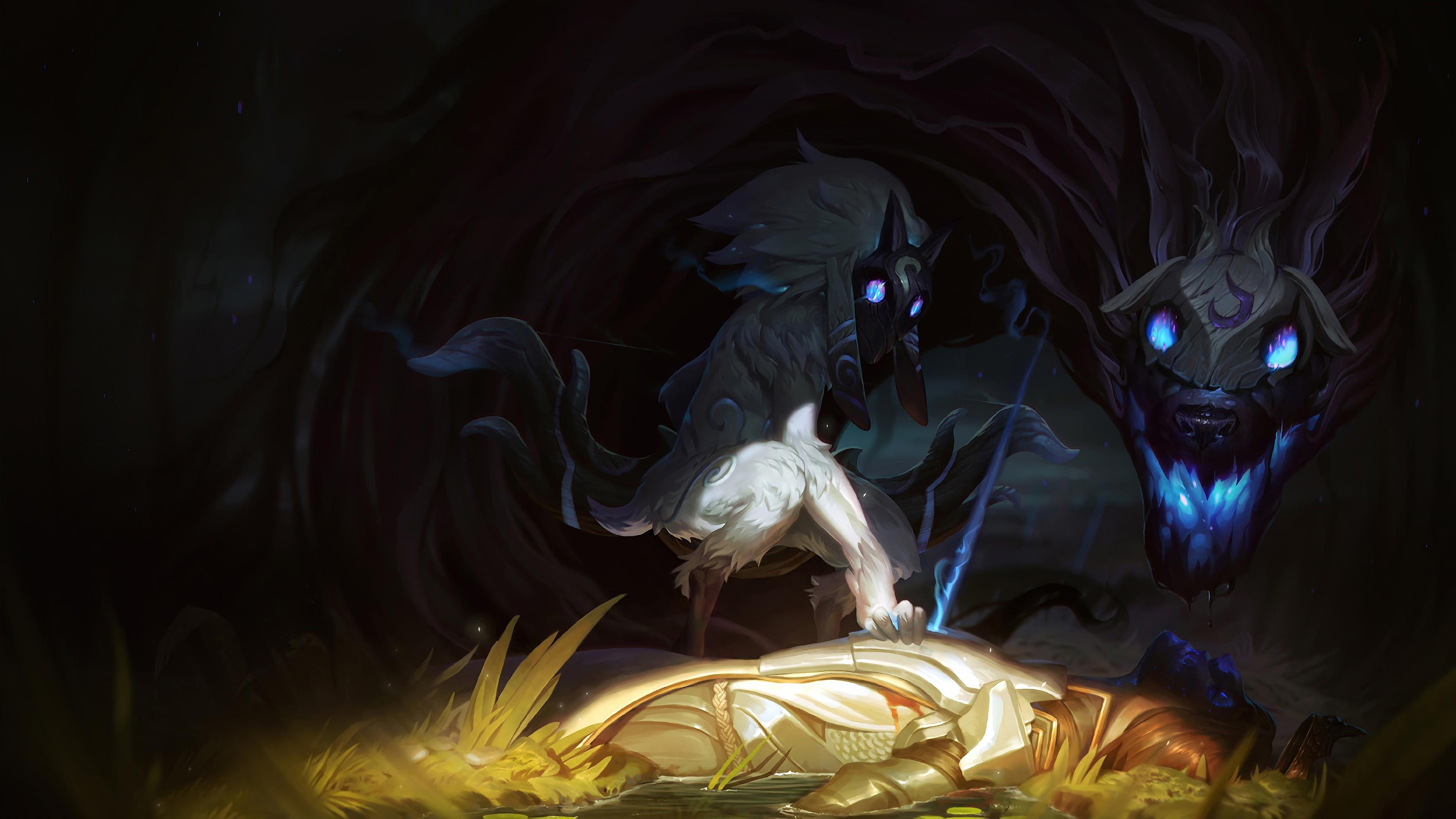 3840x2160 Kindred LoL Splash Art League of Legends 4K