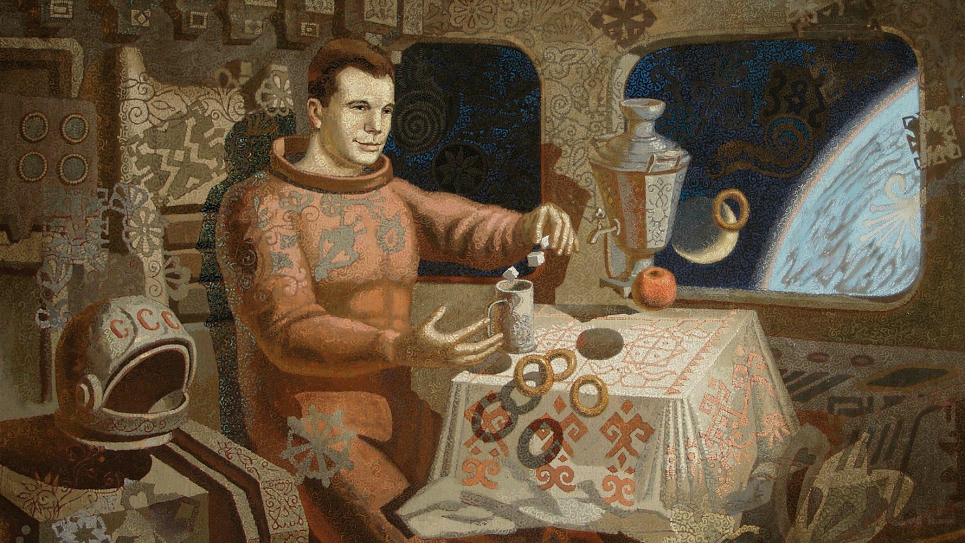 1920x1080 Breakfast Yuri Gagarin Desktop wallpaper 1920x1080