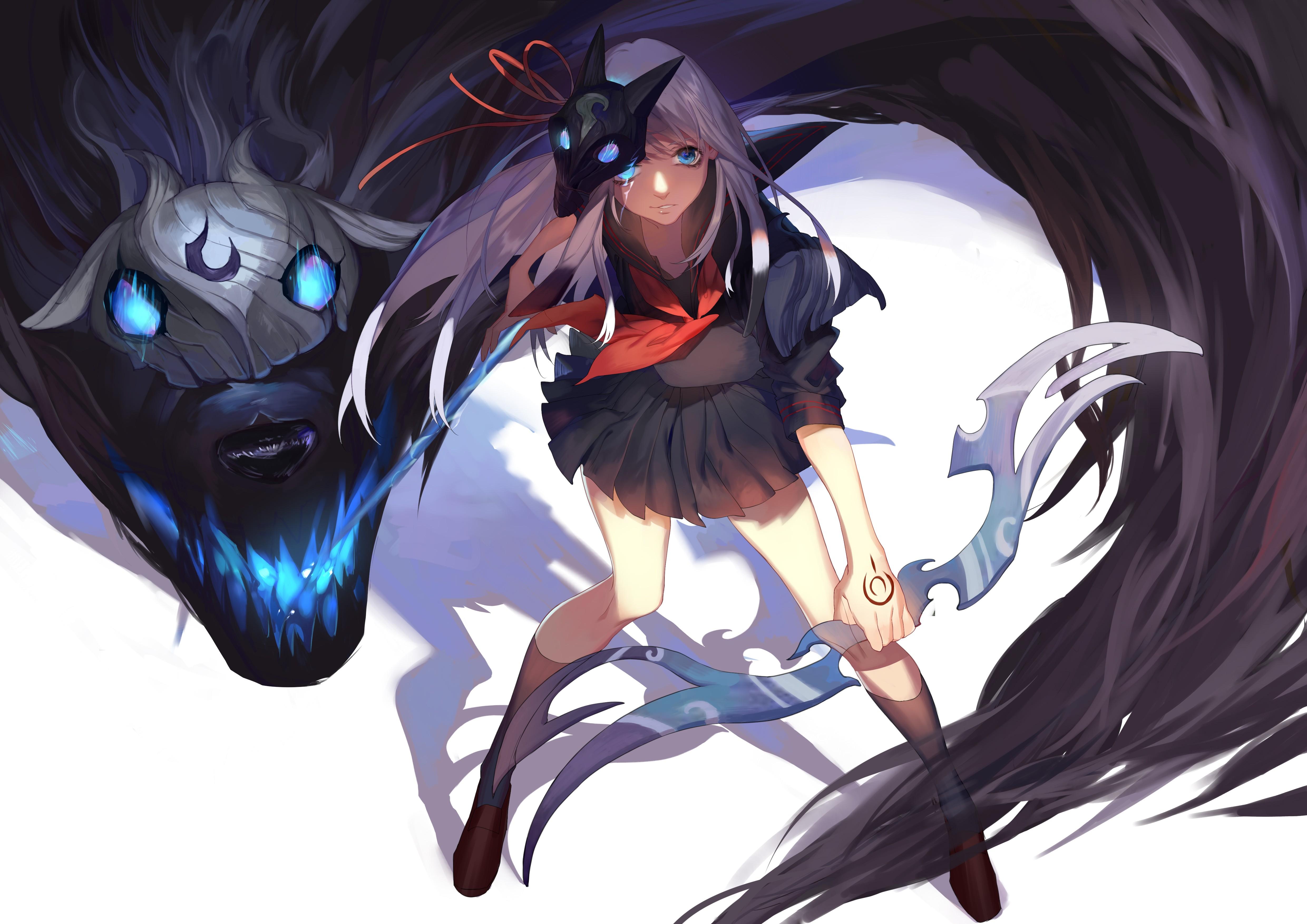 4960x3507 Kindred League Of Legends 5k 1366x768 Resolution HD 4k Wallpaper, Image, Background, Photo and Picture