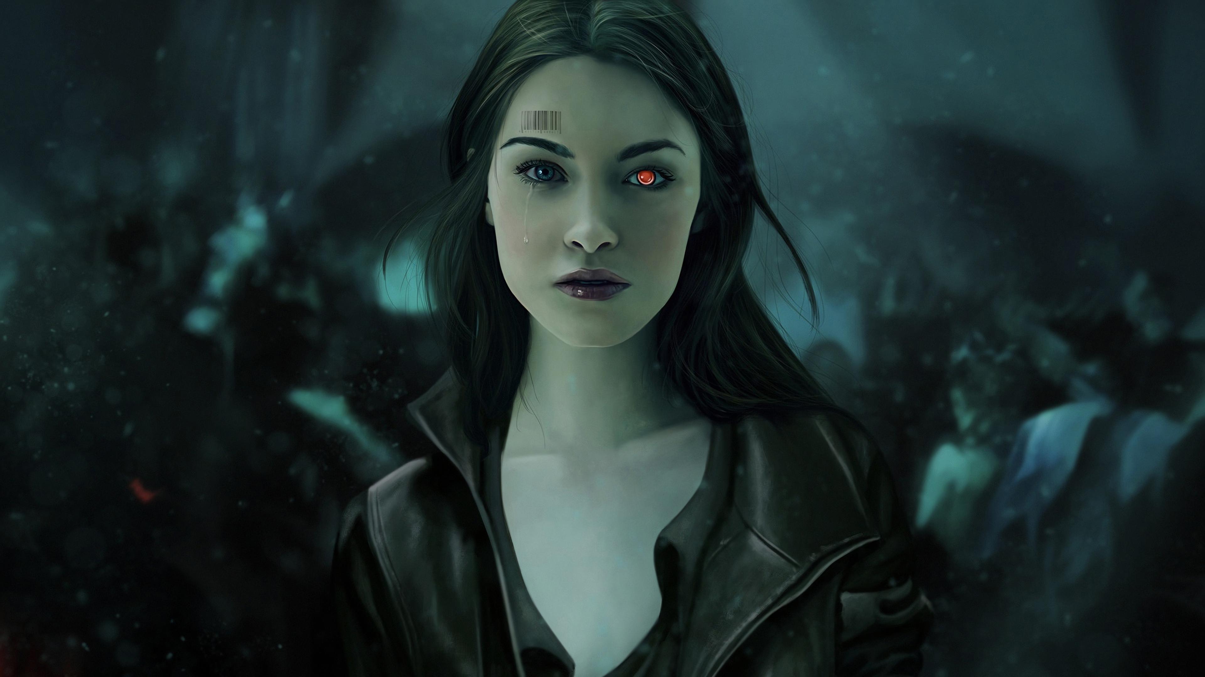3840x2160 Woman Cyborg 4k Cyborg Art HD Wallpaper