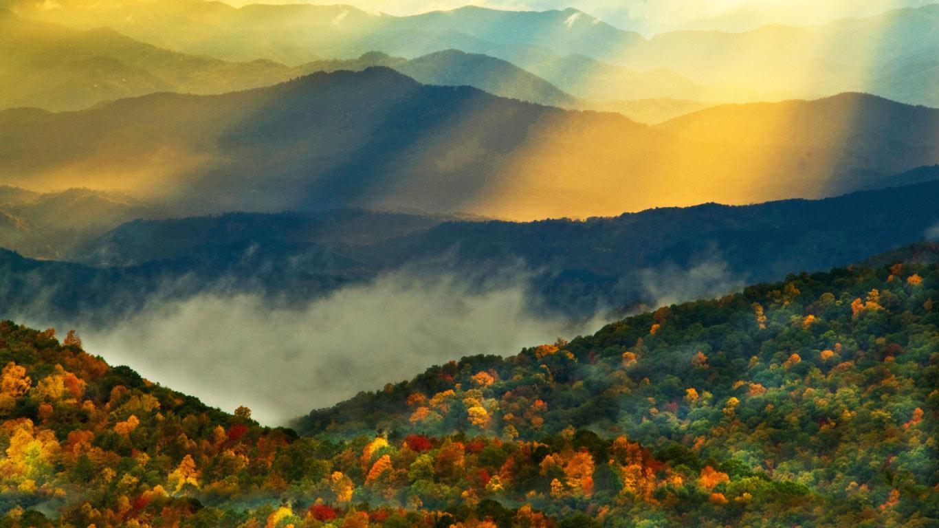 1366x768 Great Smoky Mountains Tennessee Wallpaper, HD Great Smoky Mountains Tennessee Background