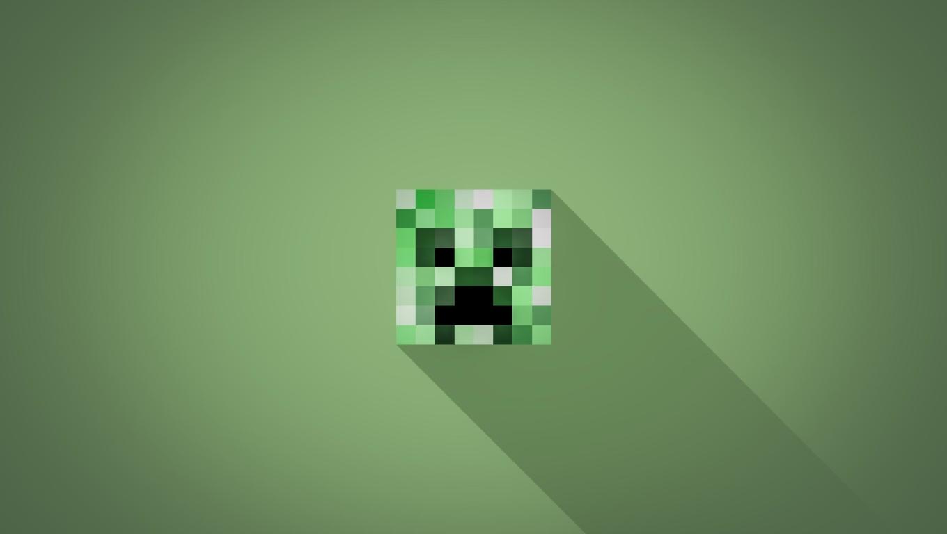 1360x768 Minecraft Minimalist Creeper Desktop Laptop HD Wallpaper, HD Minimalist 4K Wallpaper, Image, Photo and Background