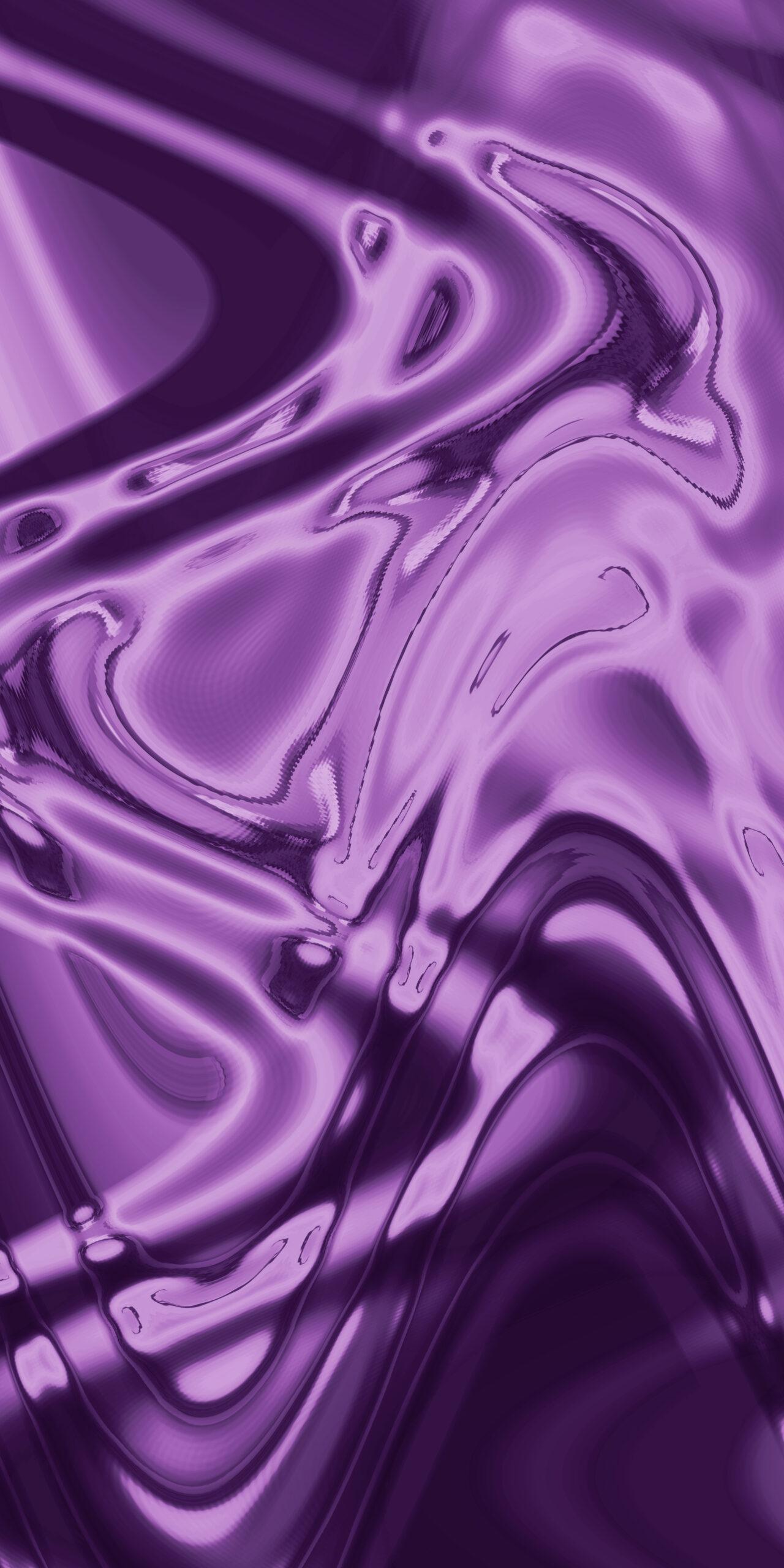 1280x2560 Liquid Metal Purple Wallpaper