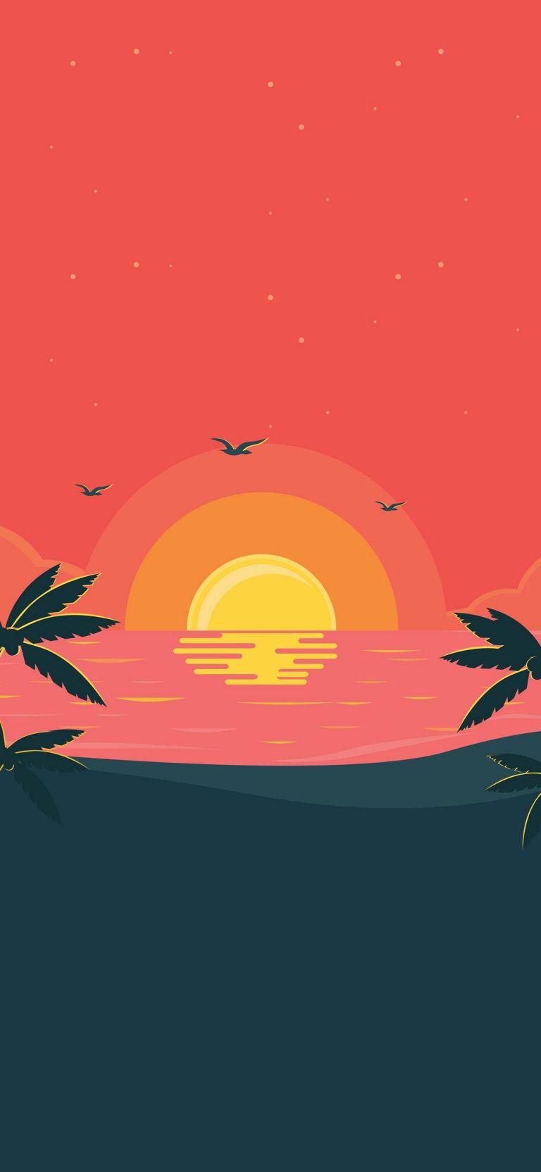 Sunset Illustration Wallpapers - Top Free Sunset Illustration ...