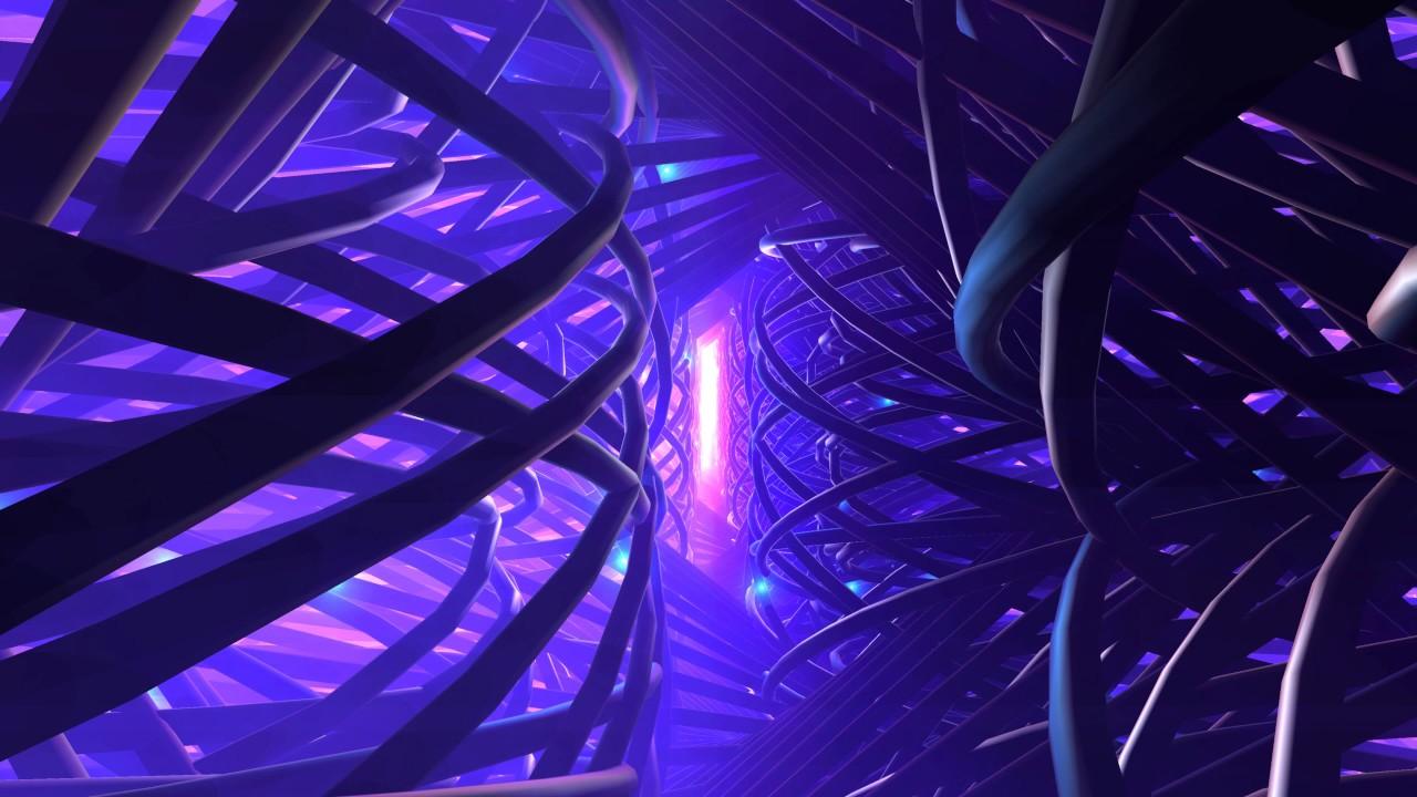 1280x720 4K ⌨ Gamers Design ⌨ Purple Pipe Corridor Flight ⌨ 2160p Motion Background