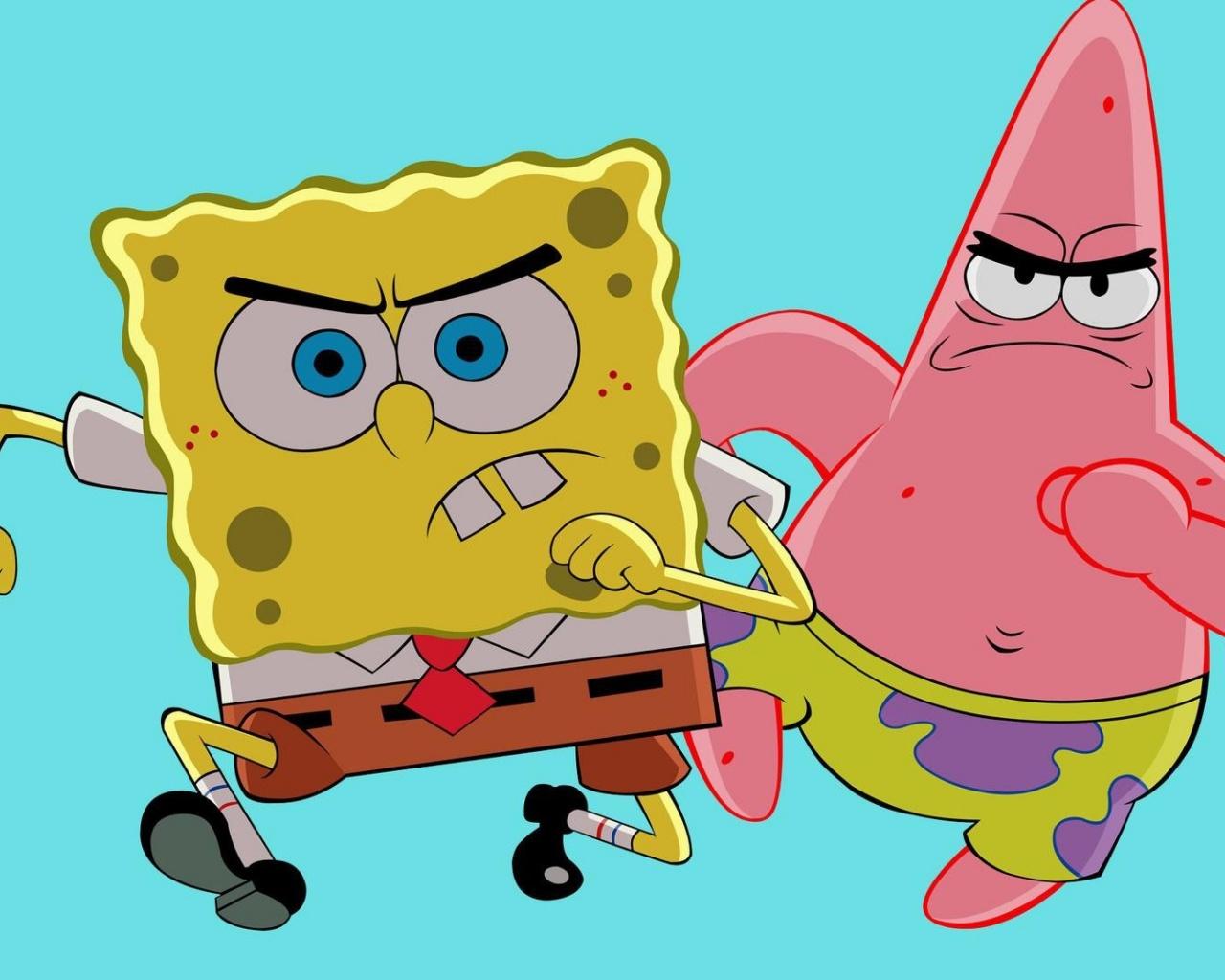 1280x1024 Spongebob and Patrick Star desktop PC and Mac wallpaper