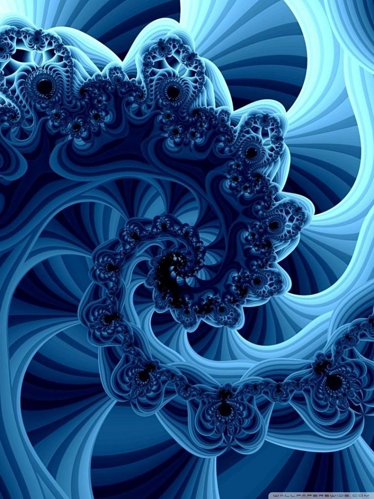 768x1024 Blue Fractals Ultra HD Desktop Background Wallpaper for 4K UHD TV : Widescreen & UltraWide Desktop & Laptop : Tablet