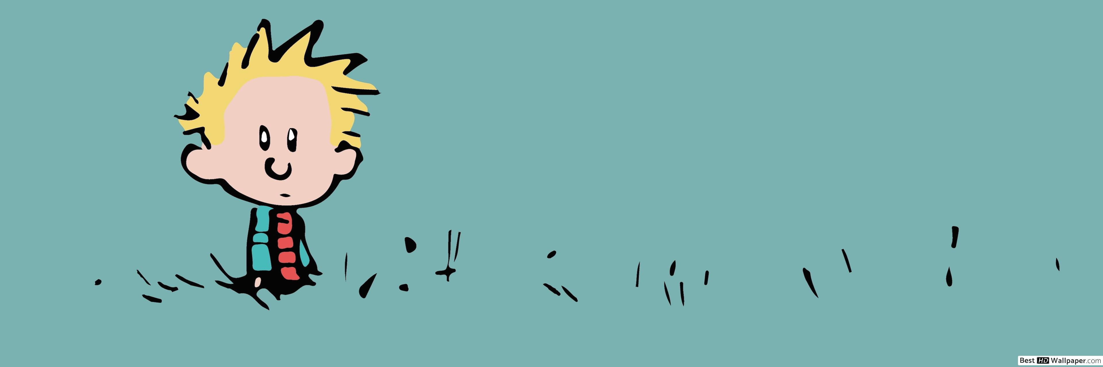 3840x1280 Calvin and Hobbes HD wallpaper download