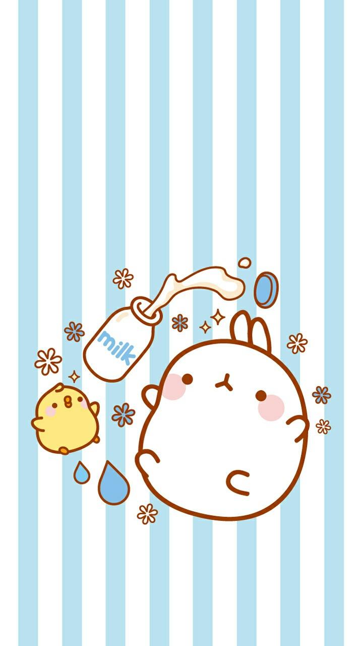 720x1280 art, bunny, cartoon, cute art, cute baby, cute illustration, drawing, illustration, kawaii, milk, wallpaper, illustration bunny, art bunny, cute, molang, art molang