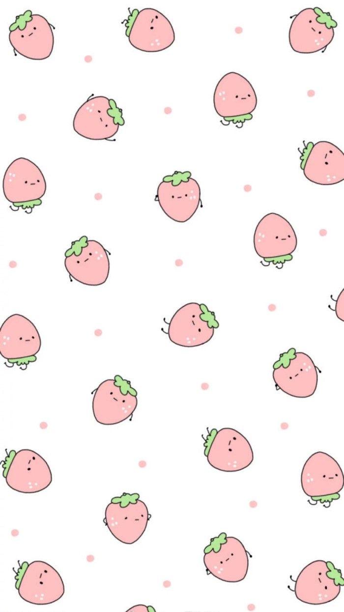 700x1243 Kawaii Strawberry Wallpaper
