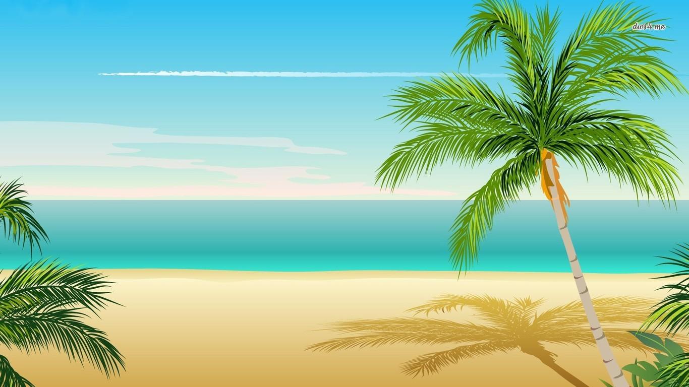 1366x768 coconut tree background HD