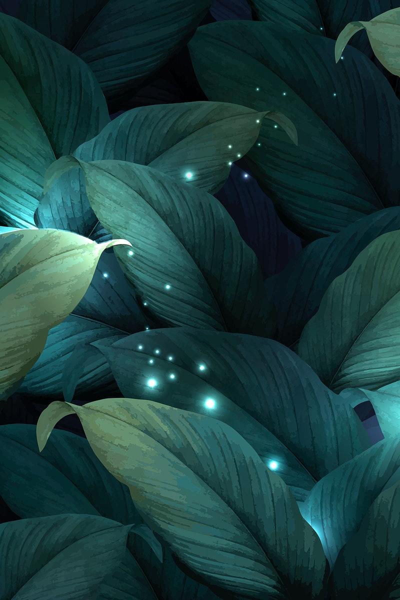 800x1200 Tropical foliage pattern background vector