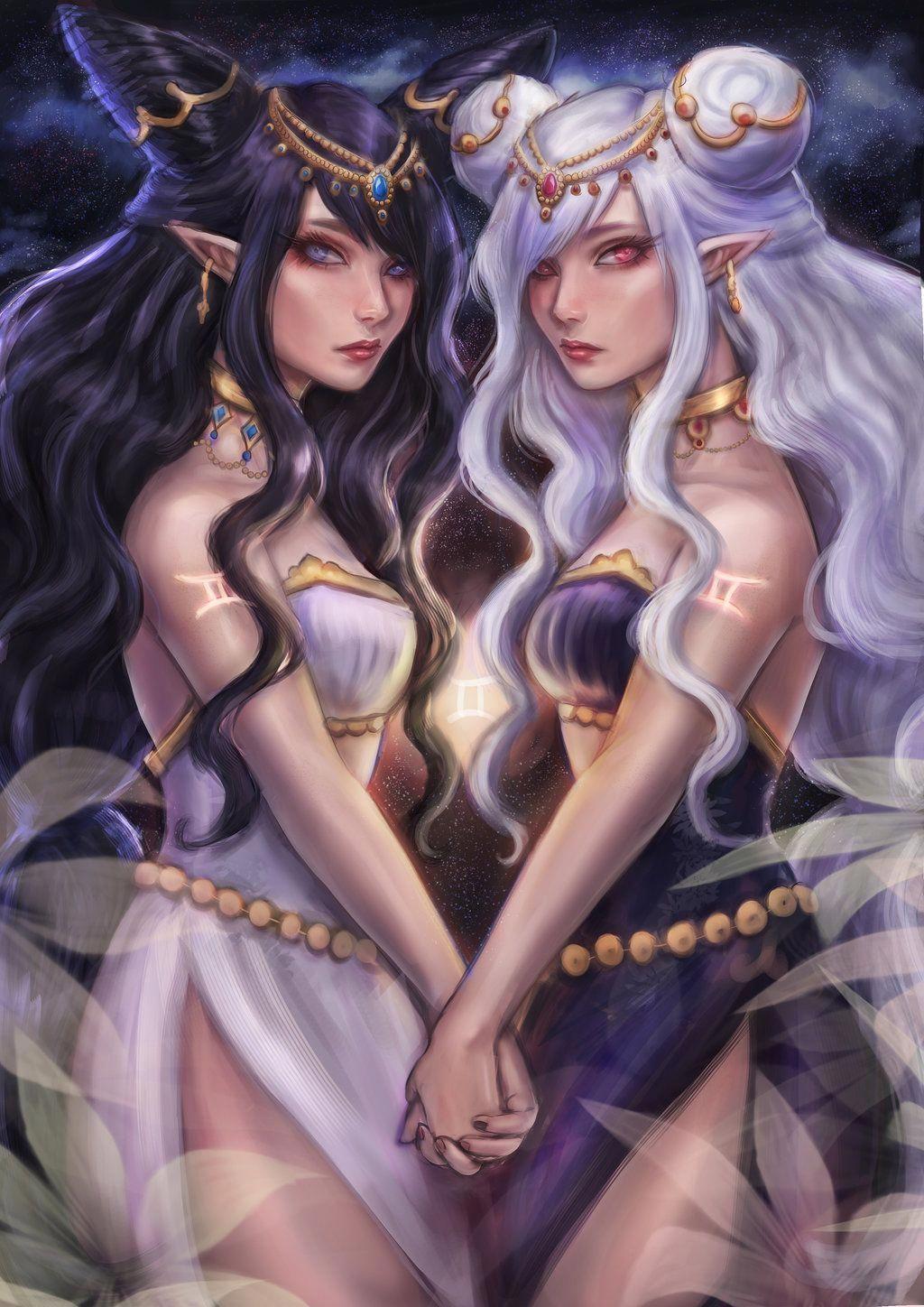 1024x1448 gemini star sign #GeminiZodiacStarSignHoroscope. Zodiac gemini art, Gemini art, Digital art girl