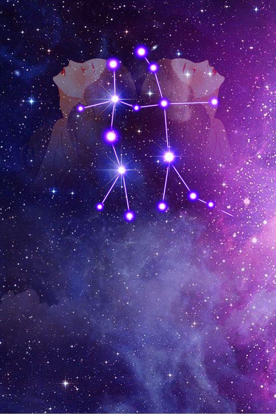 960x1440 Creative Aesthetic Starry Sky 12 Constellation Gemini Background Synthesis. Gemini art, Gemini wallpaper, Gemini symbol
