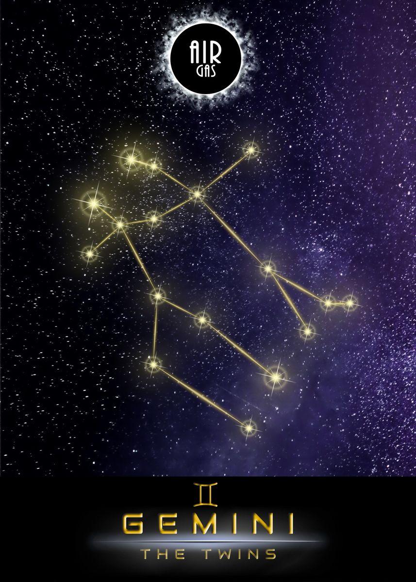 857x1200 Gemini Constellation' Poster
