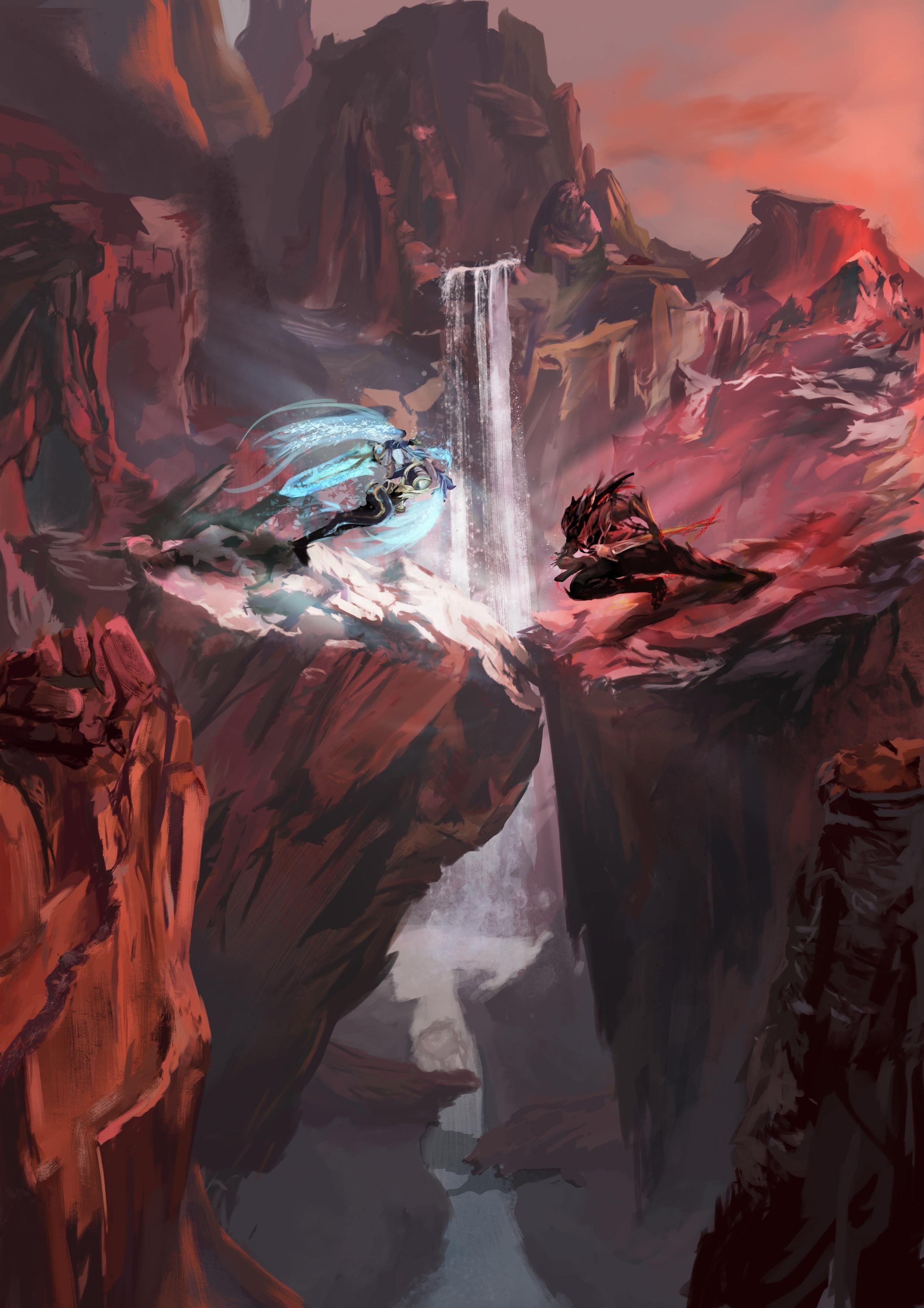 2480x3508 Dawnbringer Riven Vs Nightbringer Yasuo