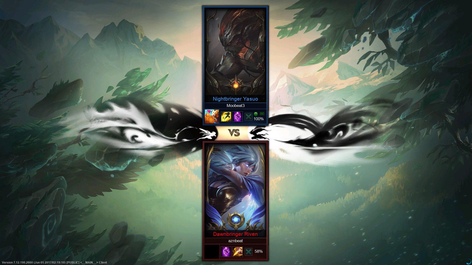 1920x1080 moobeat - #PBE here's what the Dawnbringer Riven and Nightbringer Yasuo special loading borders look like in position