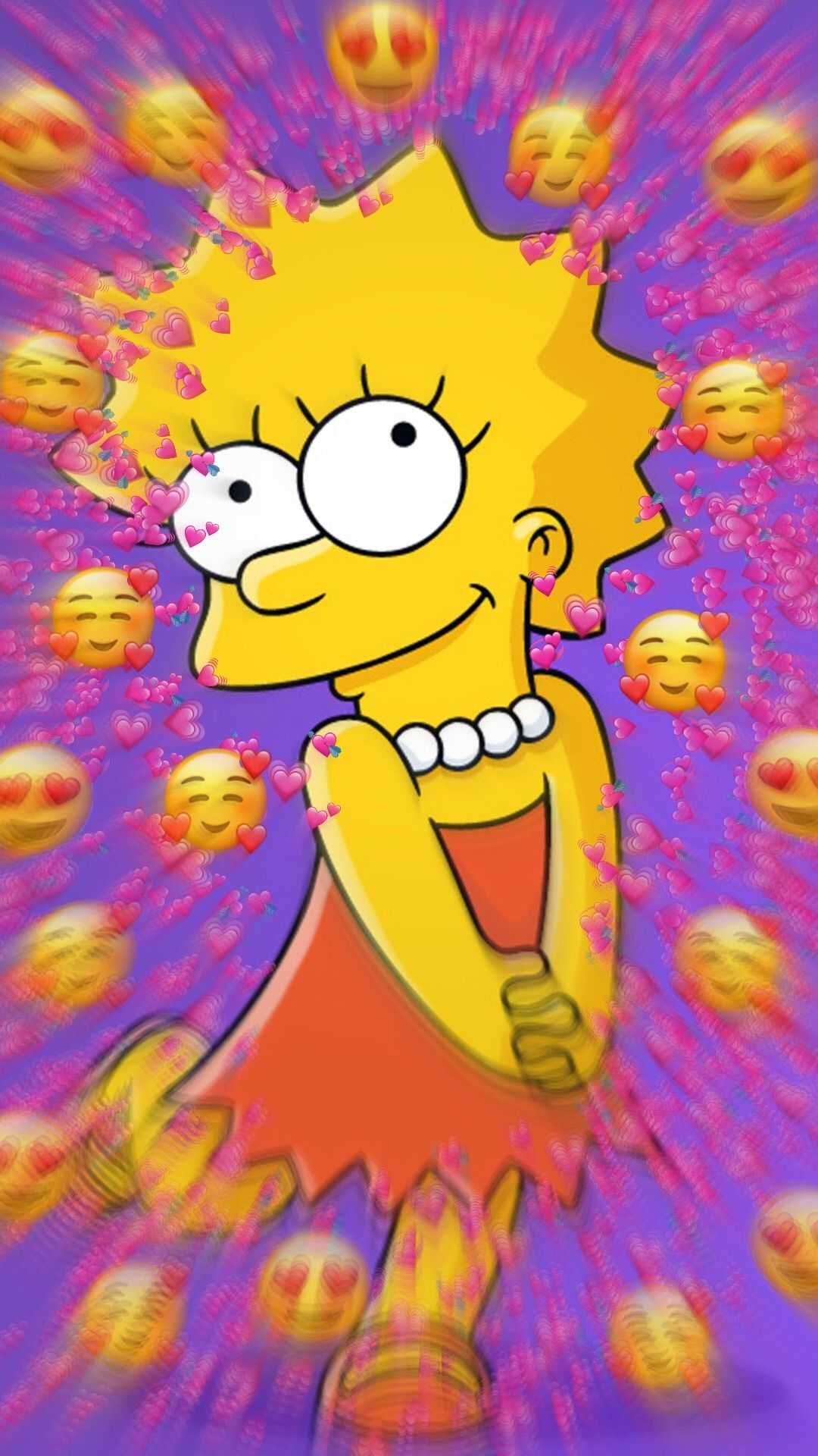 1080x1920 4K Lisa Simpson Wallpaper